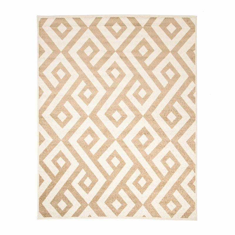 Saxton Modern Diamond Geometric Indoor Area Rug - Non-Slip Soft Living Room Carpet for Home Decor, Bedroom, Office | Stylish & Comfortable Floor Mat
