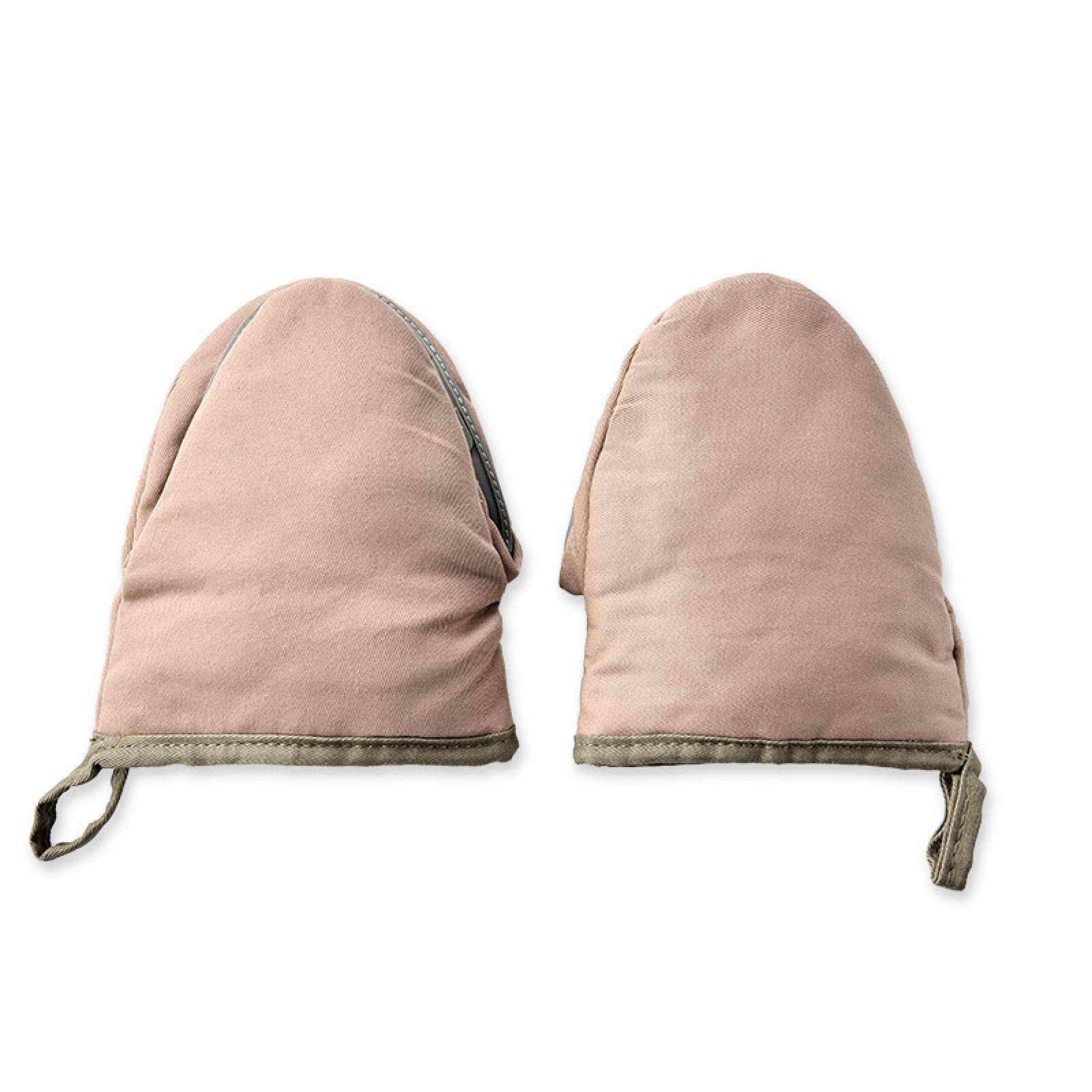 Heat-Resistant Microwave Oven Gloves - Cotton & Silicone Insulated Baking Mittens for Kitchen - Non-Slip Water Drop Design (Gray, 1 Pair) - Perfect for Baking, Grilling & Handling Hot Dishes