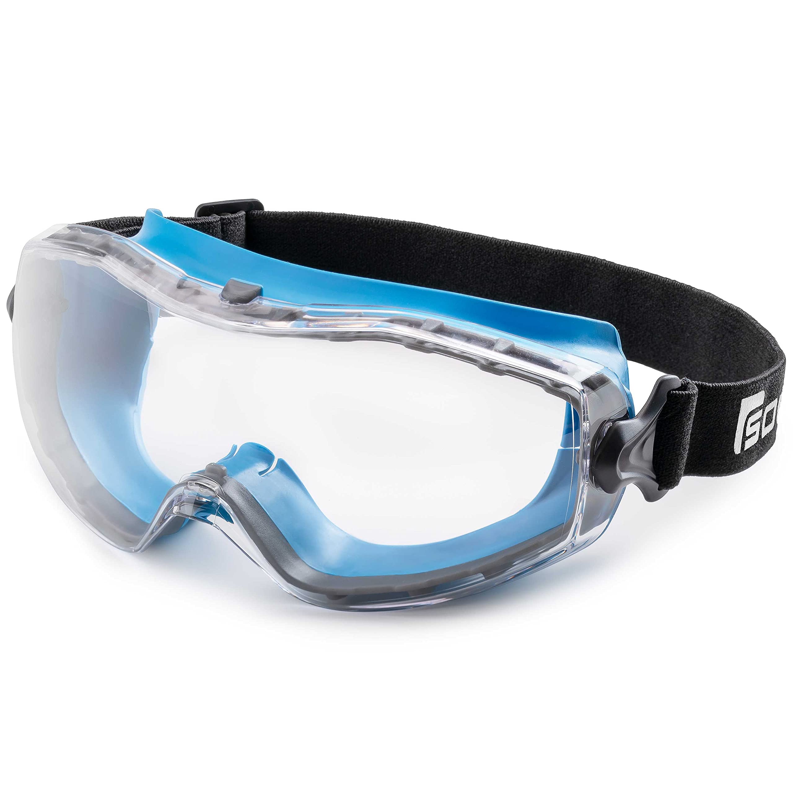 Solid Safety Goggles - ANSI Certified Protective Eyewear with Clear Lens for Work & DIY Projects | Over-Prescription Glasses Compatible | Perfect for Construction, Lab Work & Woodworking