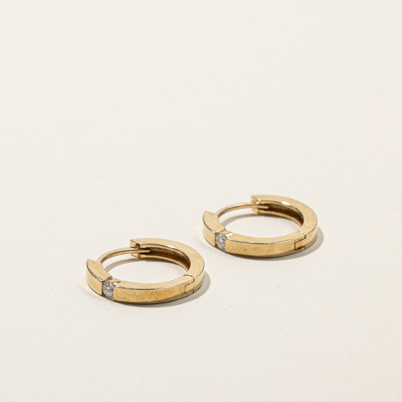 0.08ctw Diamond Huggie Earrings for Women - 14K Gold Hoop Earrings for Everyday Wear & Special Occasions