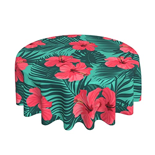 Green Tropical Palm and Floral