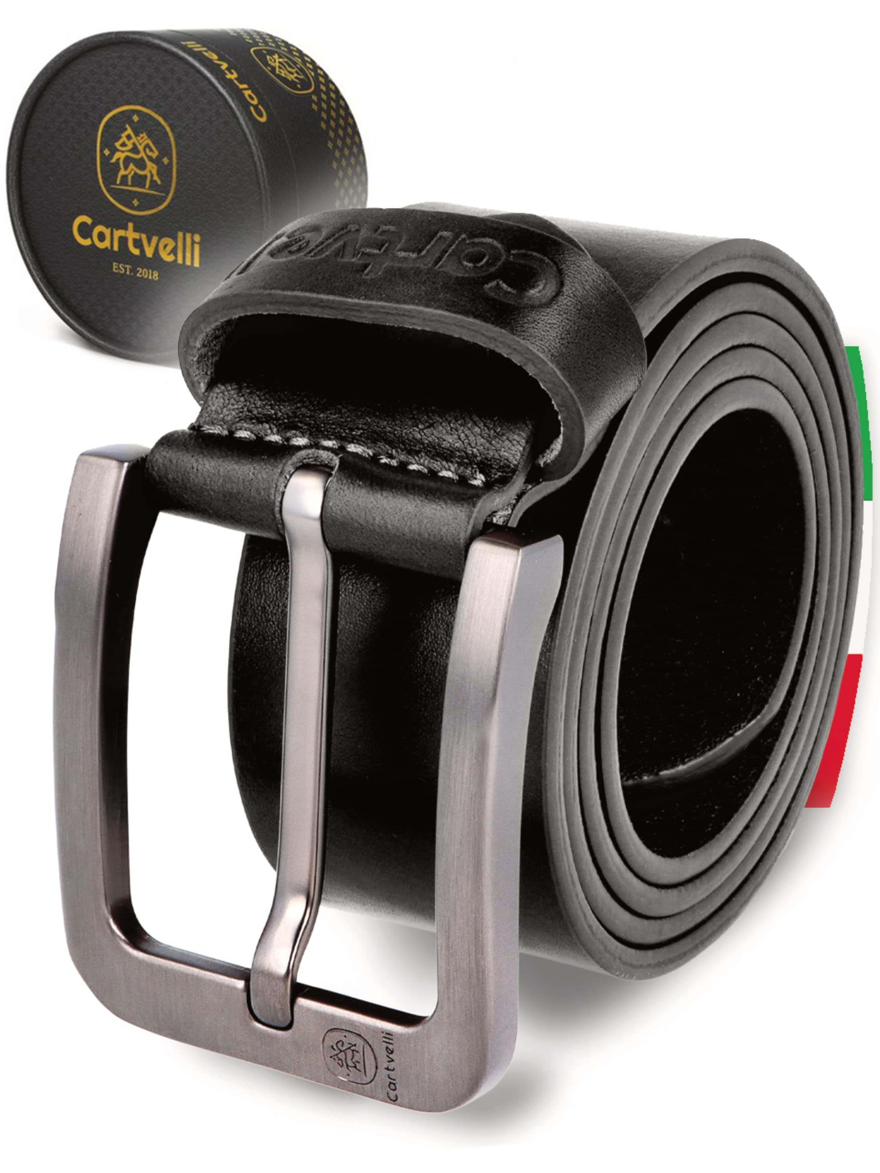 Premium Italian Leather Belt for Men - Genuine 40mm Cowhide Dress Belt with Gift Box - Perfect for Business, Casual & Formal Wear