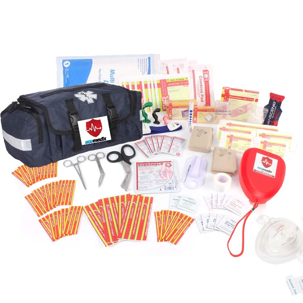 Professional First Aid Trauma Kit with Emergency Medical Supplies - Essential for Home, Car, Outdoor & Survival Preparedness