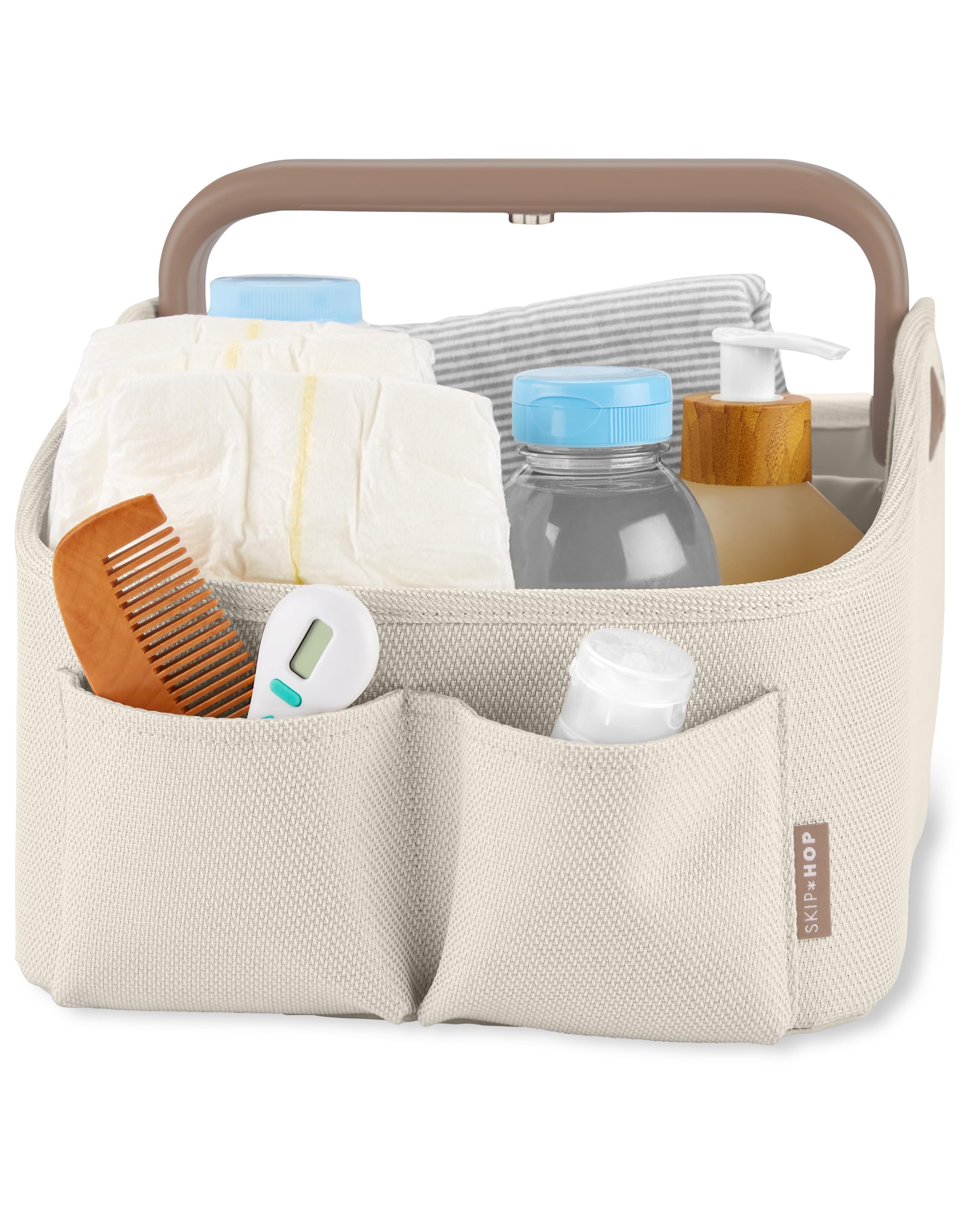 Skip Hop Diaper Caddy Organizer with Touch Sensor Night Light - Nursery Storage Solution for Baby Essentials | Perfect for Late Night Diaper Changes & Nursery Organization