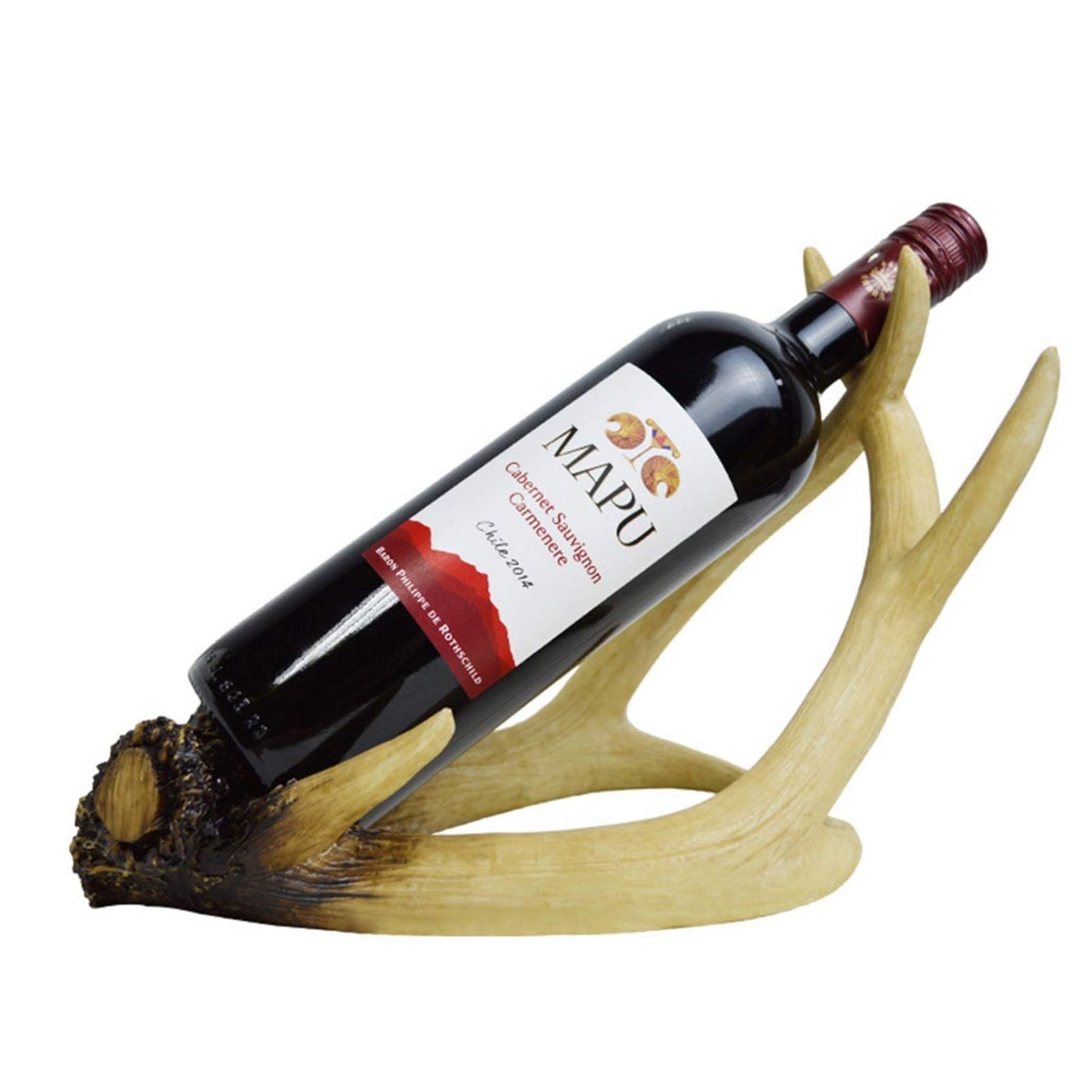 Premium Single Bottle Wine Rack - Resin Wine Holder & Cabinet for Kitchen Countertop, Living Room Decor - Elegant Home Bar Accessory & Classic Gift Idea (Primary Colors) - Perfect for Wine Enthusiasts, Housewarming Gifts & Dining Room Decorations
