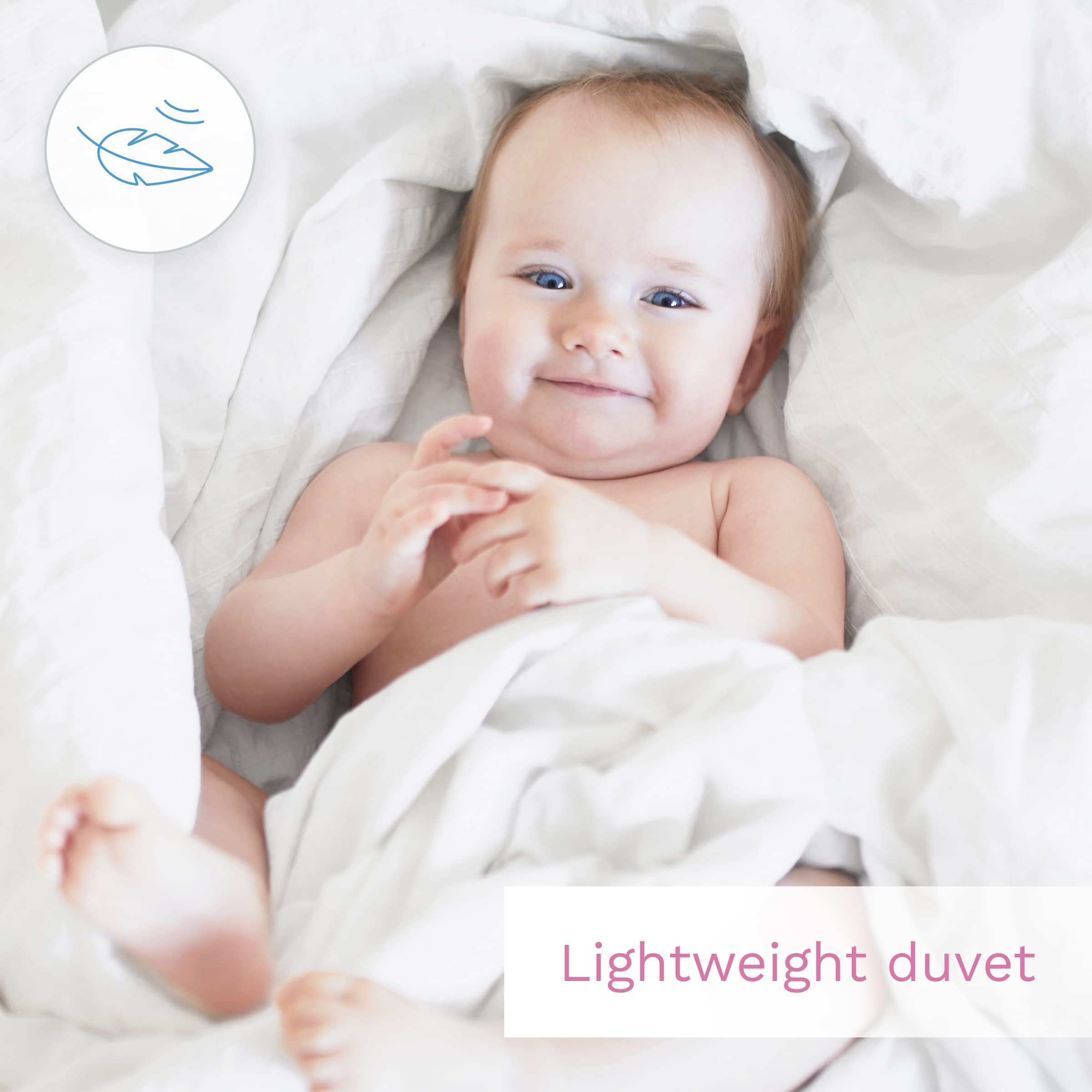 Hypoallergenic 4.5 Tog Baby Piumino - 120x90cm with Pillow for Crib Comfort
