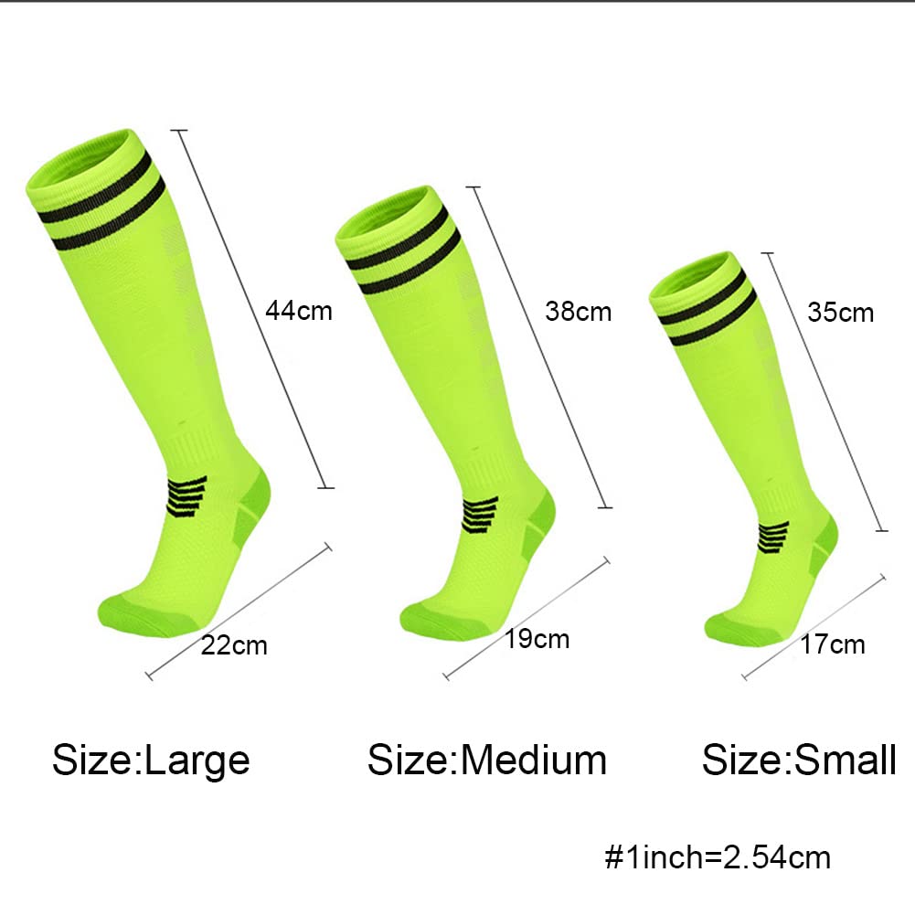 FASECKS Men's Football Socks - Team Sport Knee High Soccer Socks for Adults, Youth & Kids - Breathable Cushioned Athletic Socks for Soccer, Running & Training