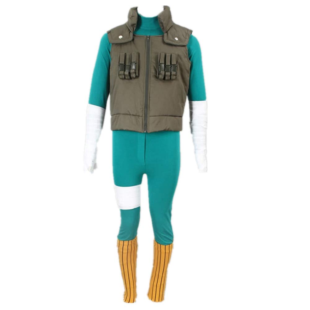 Pock Lee Cosplay Costume Full Set - Naruto Rock Lee Outfit for Halloween, Christmas & Anime Conventions | Perfect for Cosplay Events, Themed Parties & Gift Giving