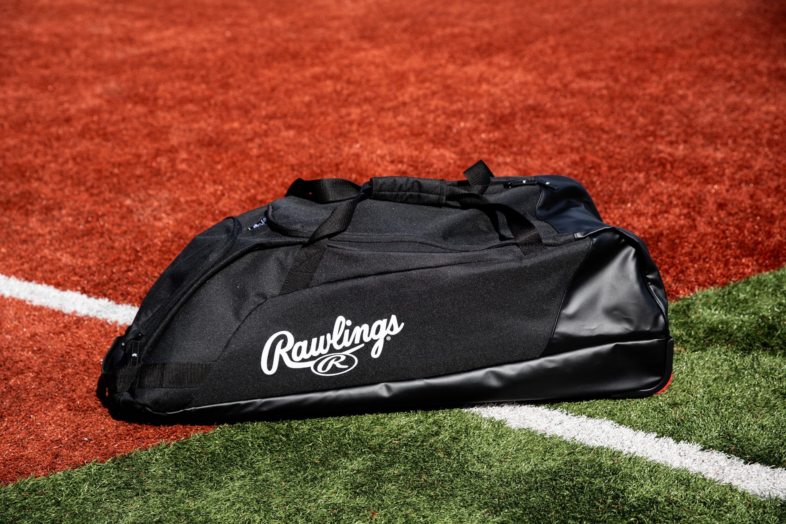 Rawlings Workhorse Wheeled Equipment Bag for Baseball & Softball - Durable Sports Gear with Multiple Style Options | Perfect for Team Travel, Practice & Game Day Organization