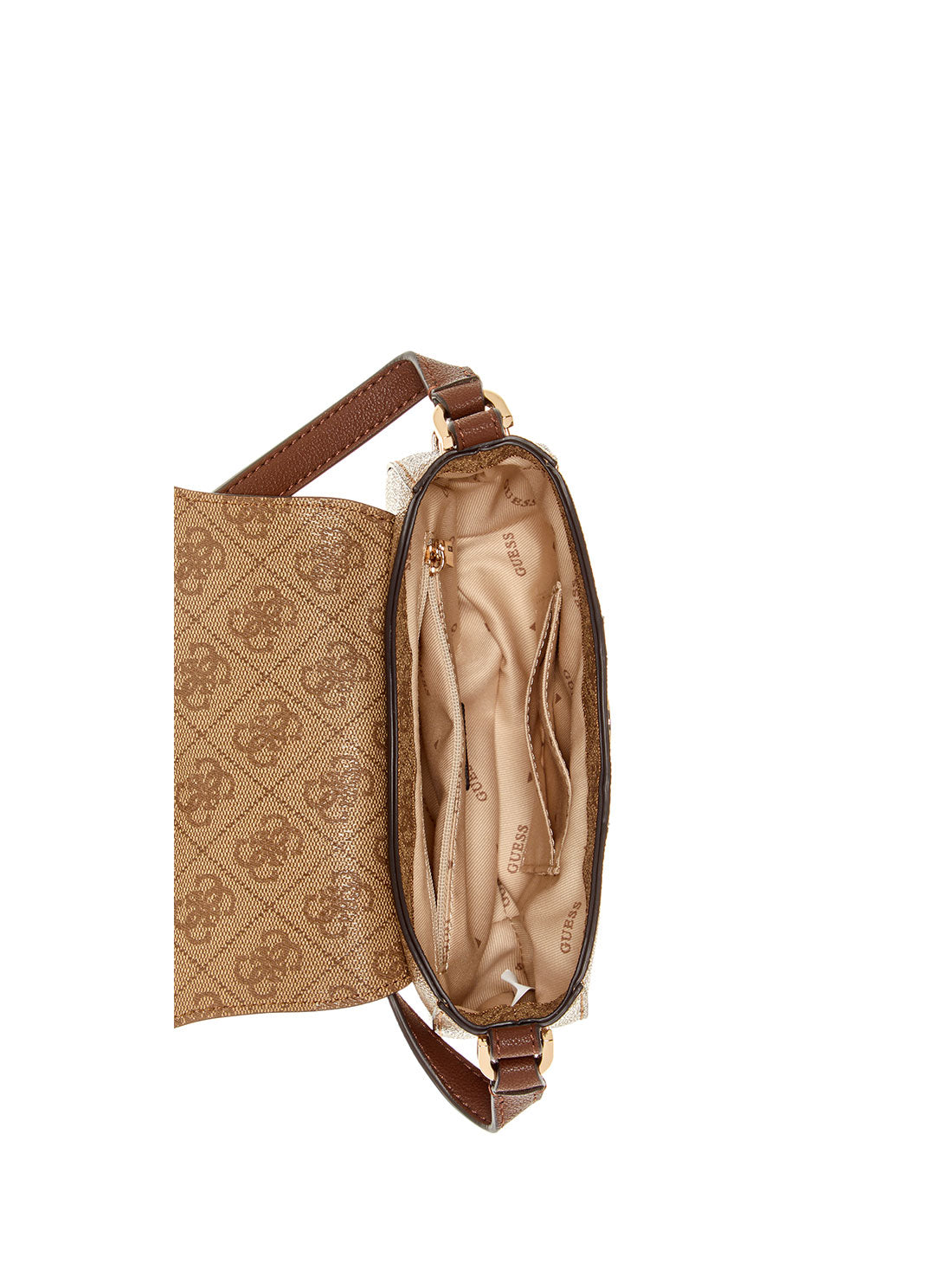 Stylish Brown Logo Noreen Mini Crossbody Bag for Women - Fashionable Small Shoulder Purse for Everyday Use, Travel & Date Nights