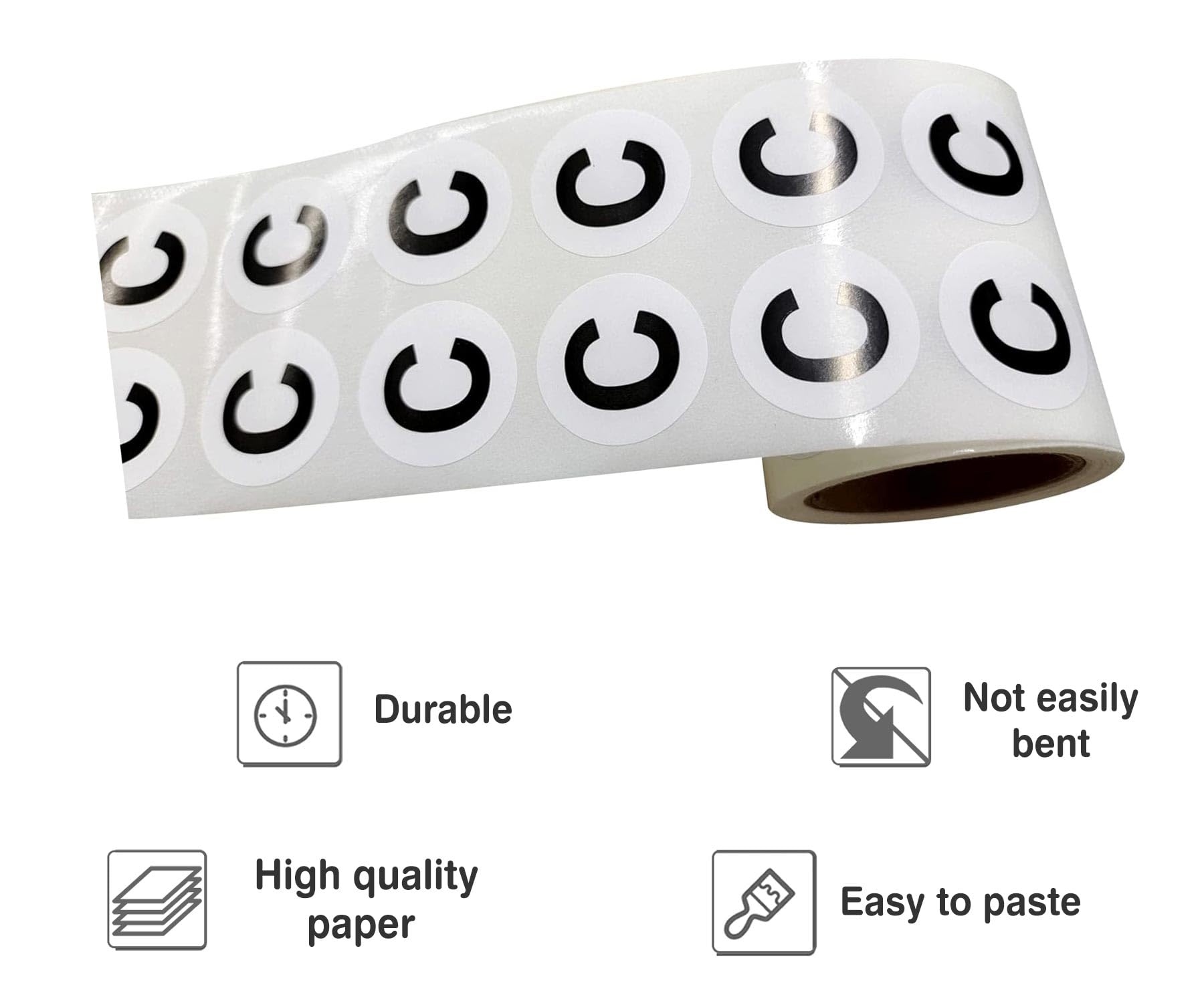 1 Inch Round Letter C Inventory Labels - 500 Adhesive Circle Dot Stickers for Organizing, Filing & Storage | Capital C Stickers for Office, Warehouse & Retail Use