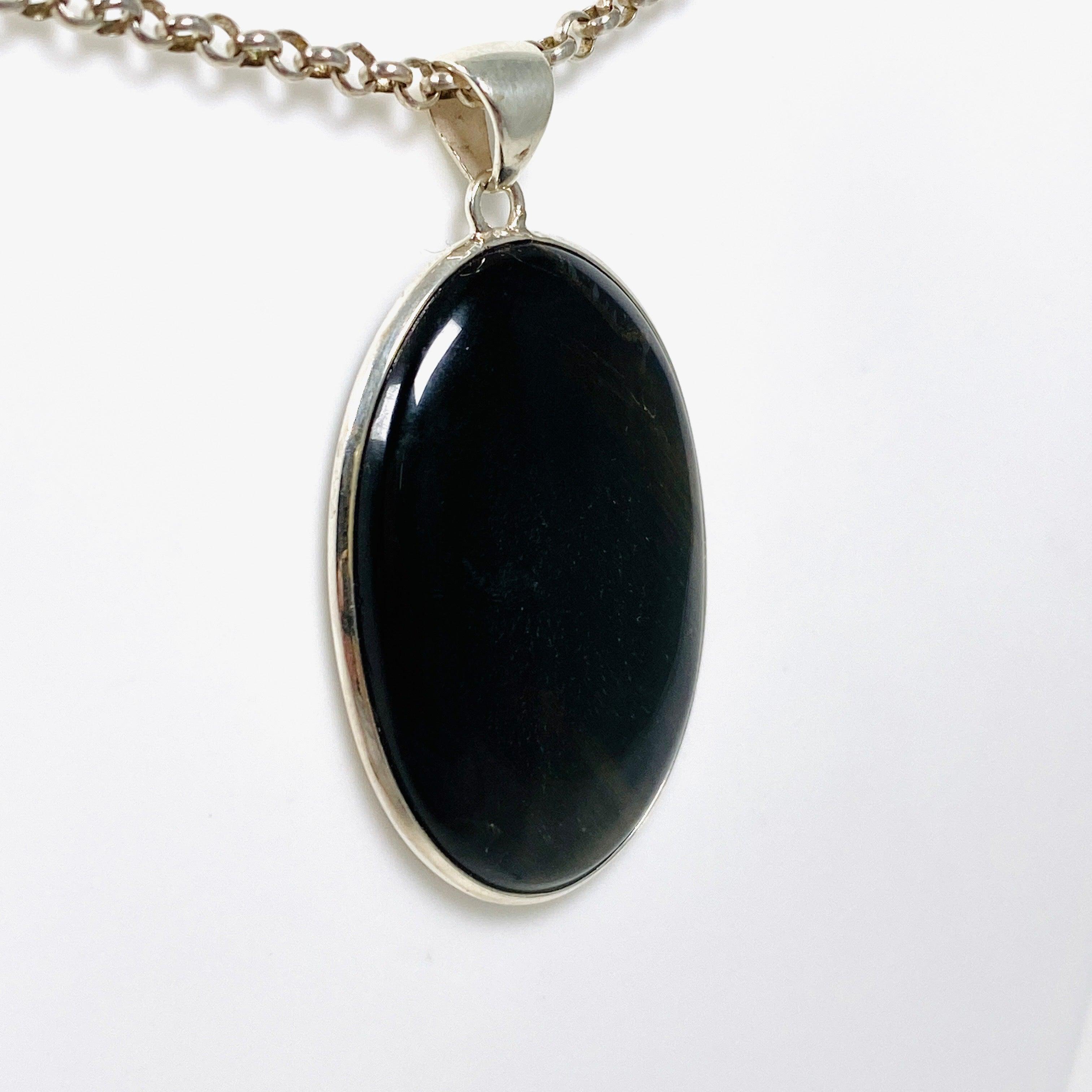 Natural Blue Tiger's Eye Oval Pendant Necklace - Healing Crystal Jewelry for Protection & Confidence - Perfect for Meditation, Gifts & Spiritual Healing