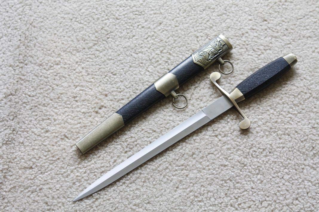 Vintage Brass Soviet Union CCCP Russian Navy Dagger Knife - 13.8