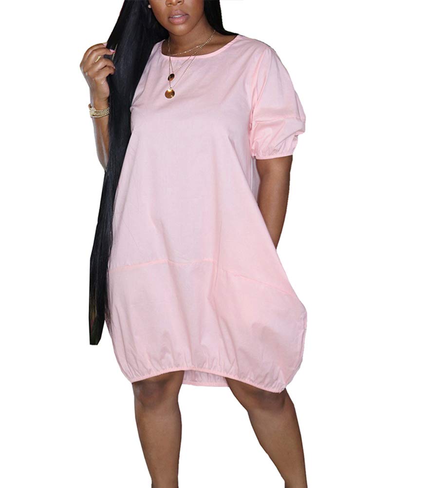 Women's Summer Bubble Midi Dress - Lantern Sleeve Clubwear for Beach & Party