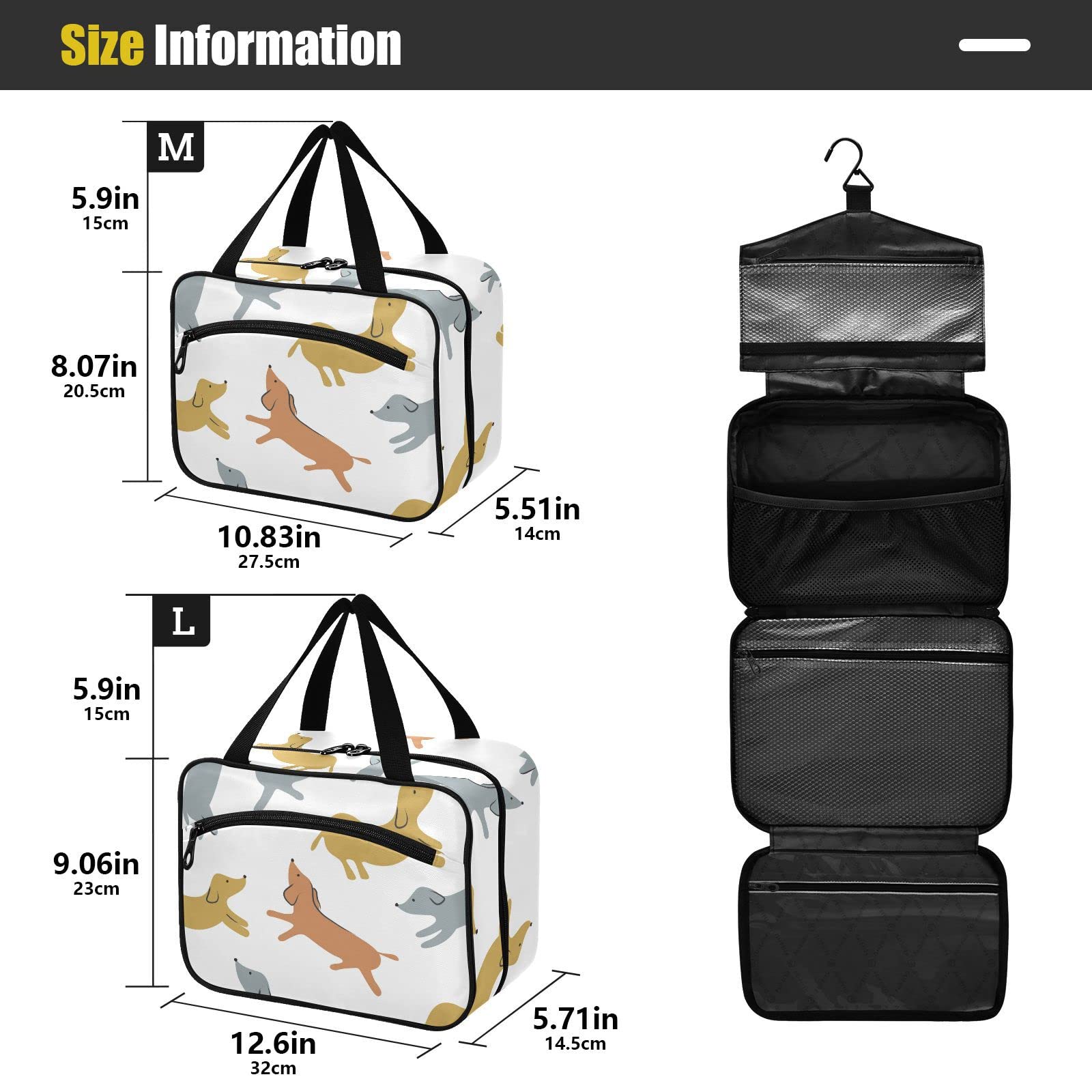 **Moyyo Waterproof Hanging Toiletry Bag for Travel - Large Cosmetic Organizer with Hooks for Women, Men, Boys & Girls - Perfect for Bathroom, Gym, Camping & Vacation**