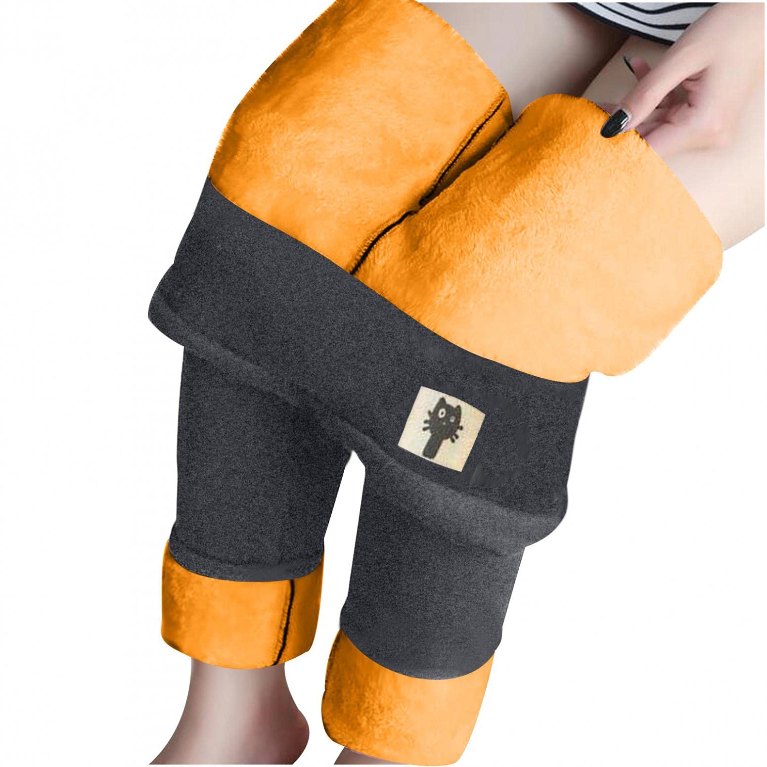 Women's Plus Size Winter Fleece Lined Leggings - High Waisted Thermal Tights for Cold Weather