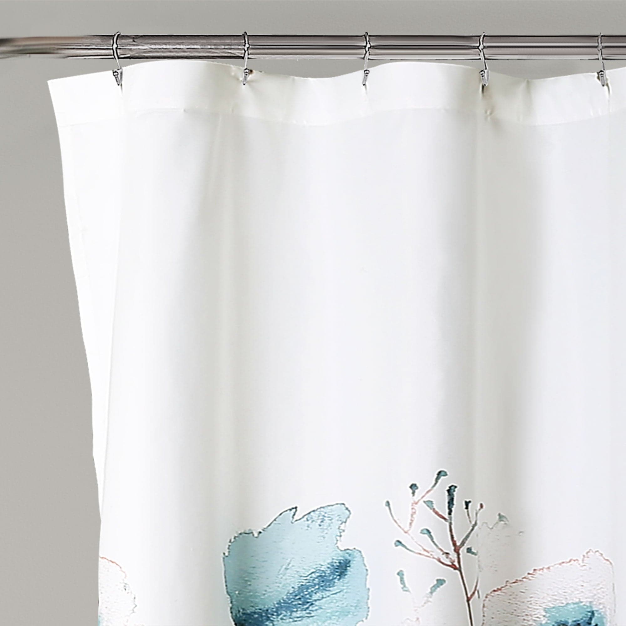 Zuri Flora Waterproof Fabric Shower Curtain - Elegant Bathroom Decor for Modern Homes & Spa-Like Showers