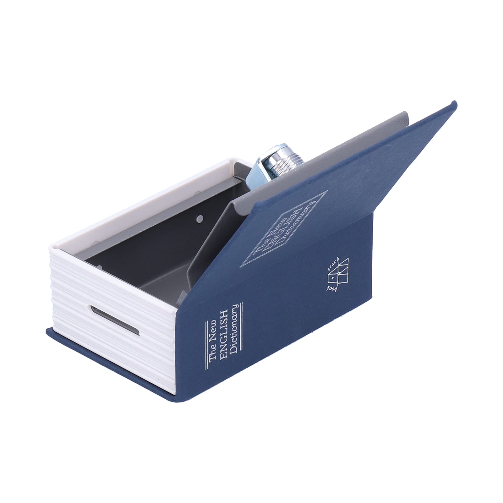 Mini Safe Box - Hidden Book Security Box with Lock & Keys for Money, Jewelry, Coins - Compact & Portable for Home, Office, Travel - Discreet Storage Solution (Mini Blue)