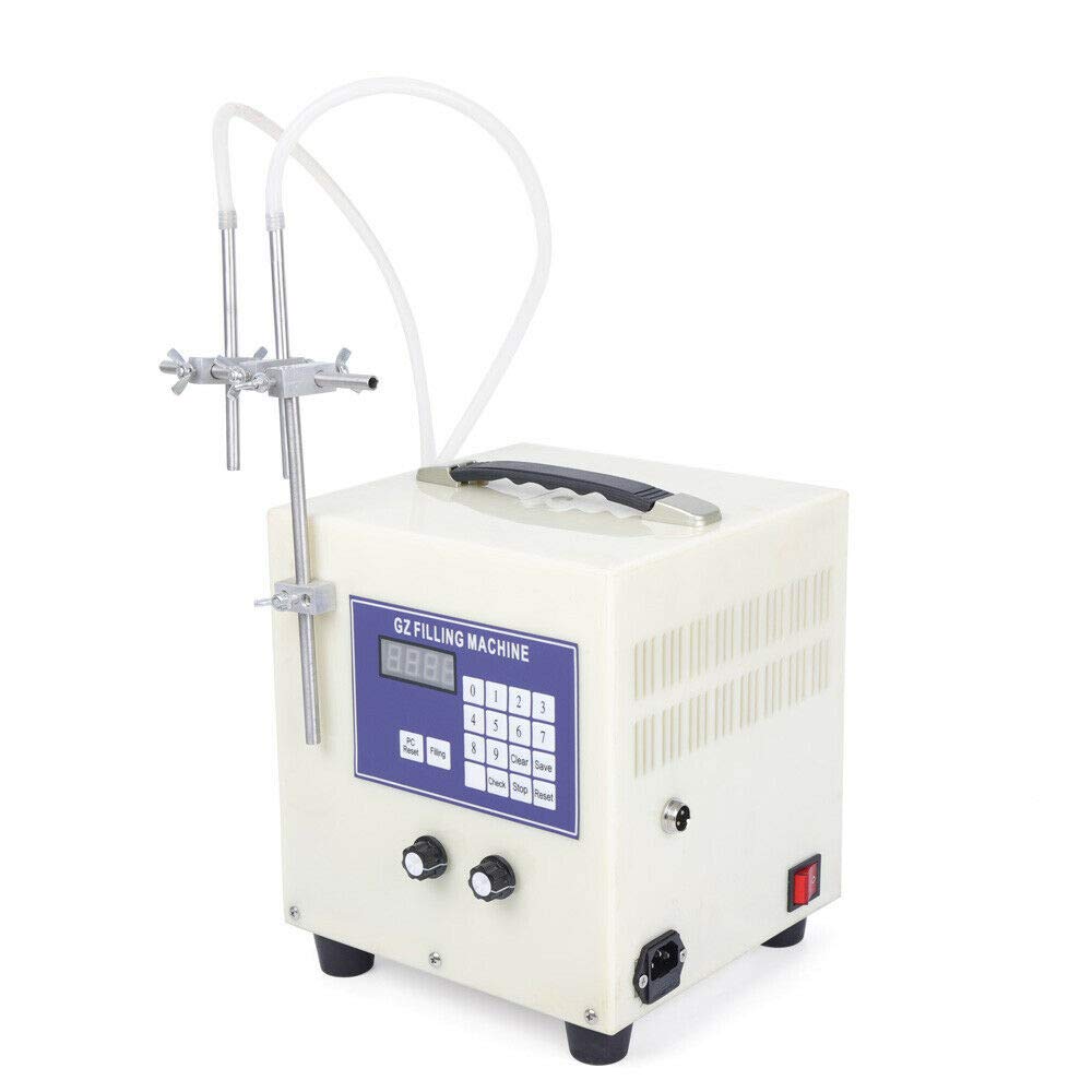 Stainless Steel 3000ml Digital Pump Electric Bottle Filler - 2 Heads 3L/min Liquid Filling Machine with Quantitative Weighing | Perfect for Beverage, Oil, and Chemical Bottling in Home, Restaurant, and Small Business Use