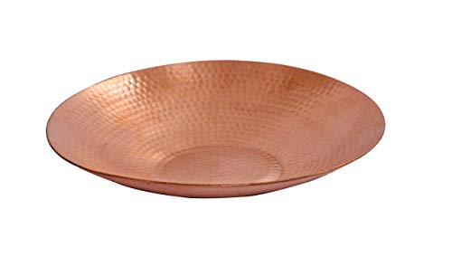 De Kulture Works™ Handmade Pure Copper Serving Tray - Elegant Appetizer Platter for Parties, Weddings & Home Decor