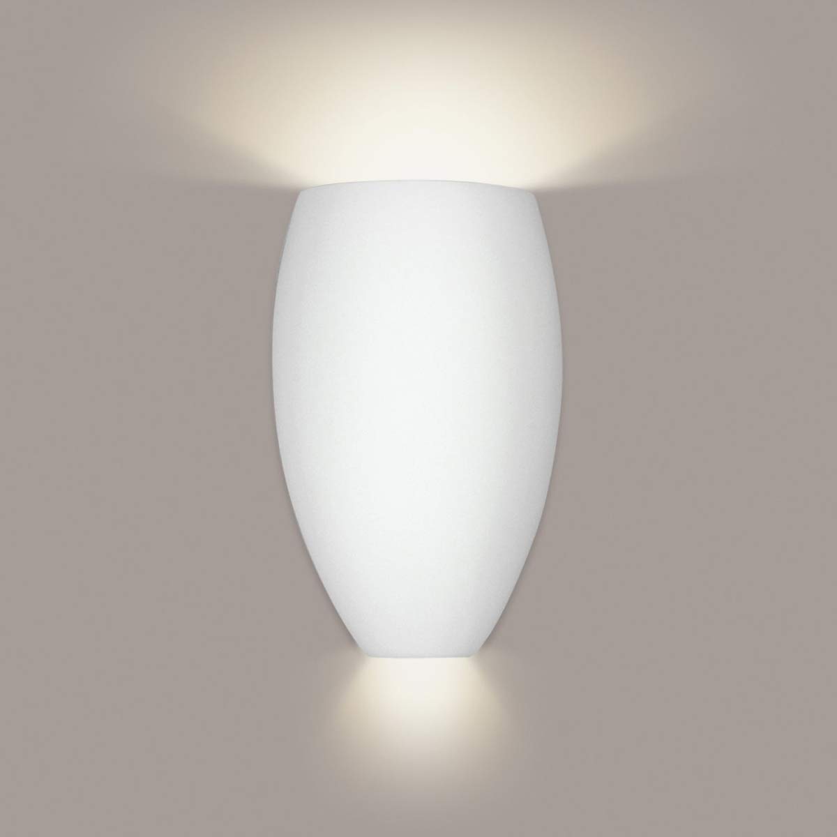 Aruba E26 Dimmable LED Wall Sconce Light Fixture - 1502-1LEDE26 - Bisque Finish - Energy Efficient Indoor Lighting for Bedroom, Hallway & Living Room