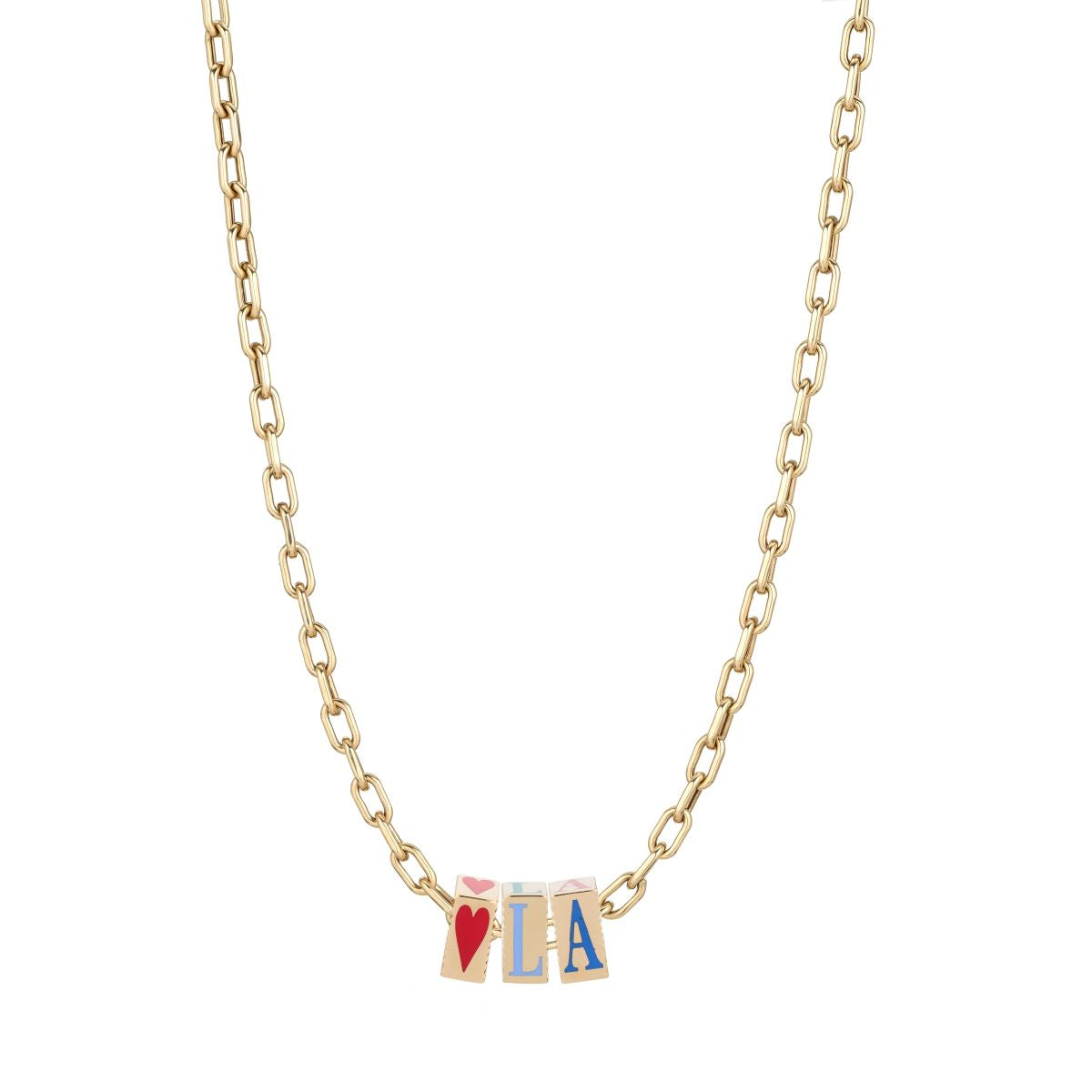 Ceramic Fluted Heart LA Big Bead Necklace - Handmade Bohemian Jewelry for Women, Trendy Statement Necklace for Boho Chic Outfits & Special Occasions