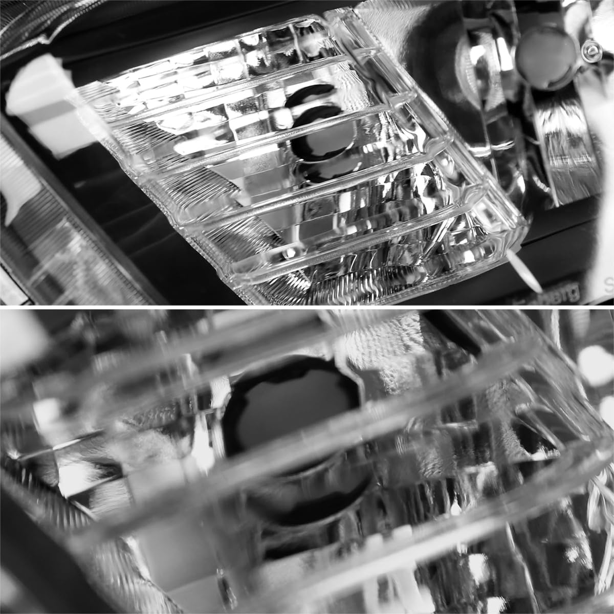 Spec-D Tuning Black Projector Headlights with LED Strip - Compatible with 2016-2022 Toyota Tacoma (LED DRL) - Left & Right Pair Headlamp Assembly - Upgrade for Off-Road & Night Driving