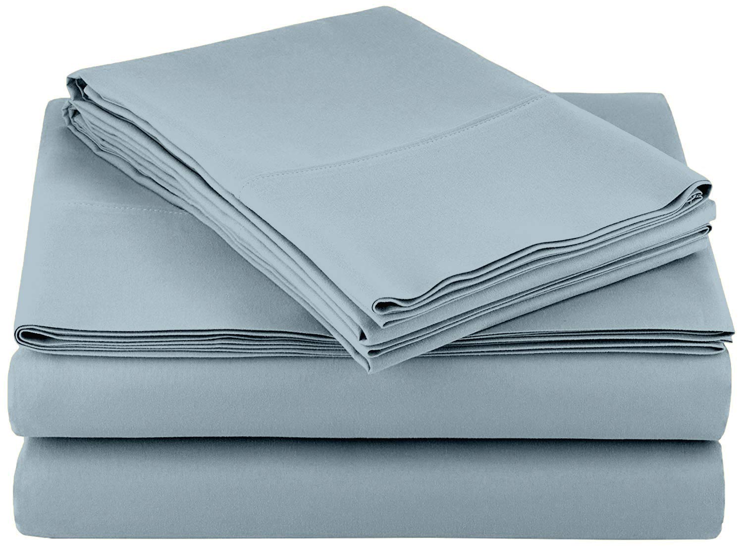 Premium Microfiber Bed Sheet Set - 4 Piece Double Brushed Ultra Soft Queen Size (Baby Blue) for Luxurious Comfort - Perfect for Master Bedroom, Guest Room & Dormitory Use