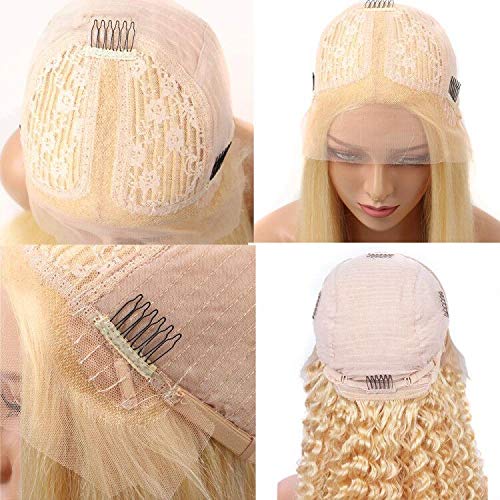 613 Bleached Blonde 20 Inch Human Hair Lace Part Wig - 150% Density Pre-Plucked with Baby Hair | 13x4x1 T-Part Lace Wig for Everyday Wear, Parties & Special Occasions