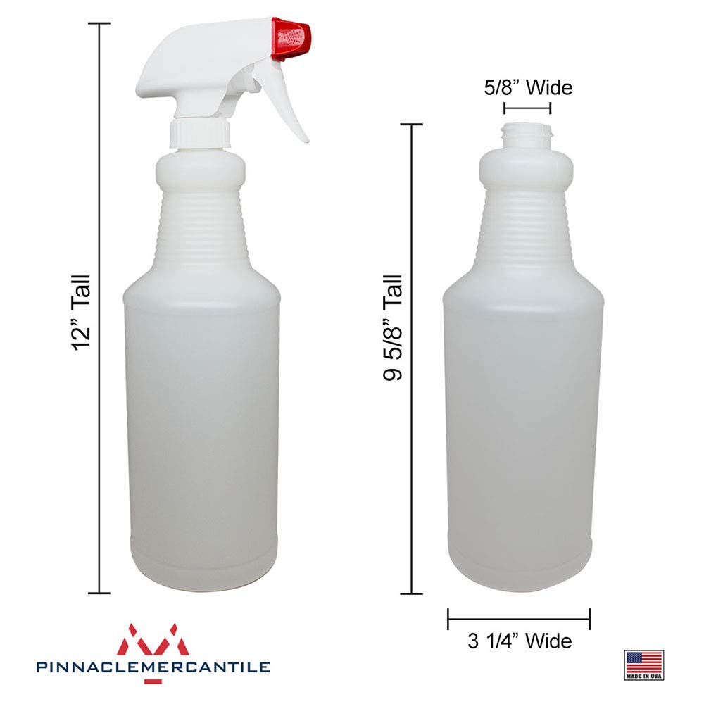 Pinnacle Mercantile 32 oz Plastic Spray Bottles - Leak Proof, Empty, Pack of 78 - Made in USA - Perfect for Cleaning, Gardening & DIY Projects