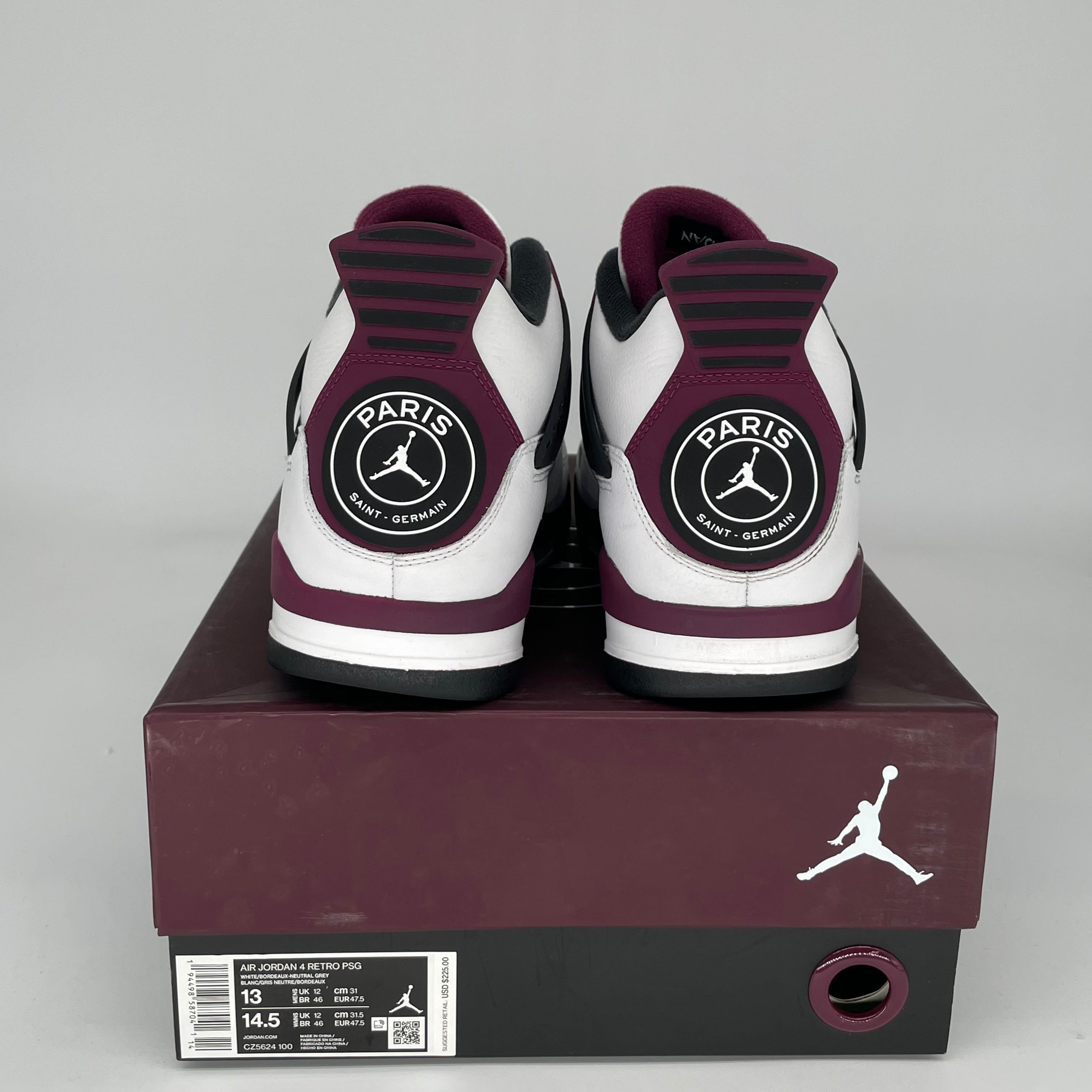 AIR JORDAN 4 PSG Basketball Shoes Men's Size 13 - CZ5624-100 | Official Paris Saint-Germain Collaboration Sneakers for Sports, Streetwear & Casual Outfits