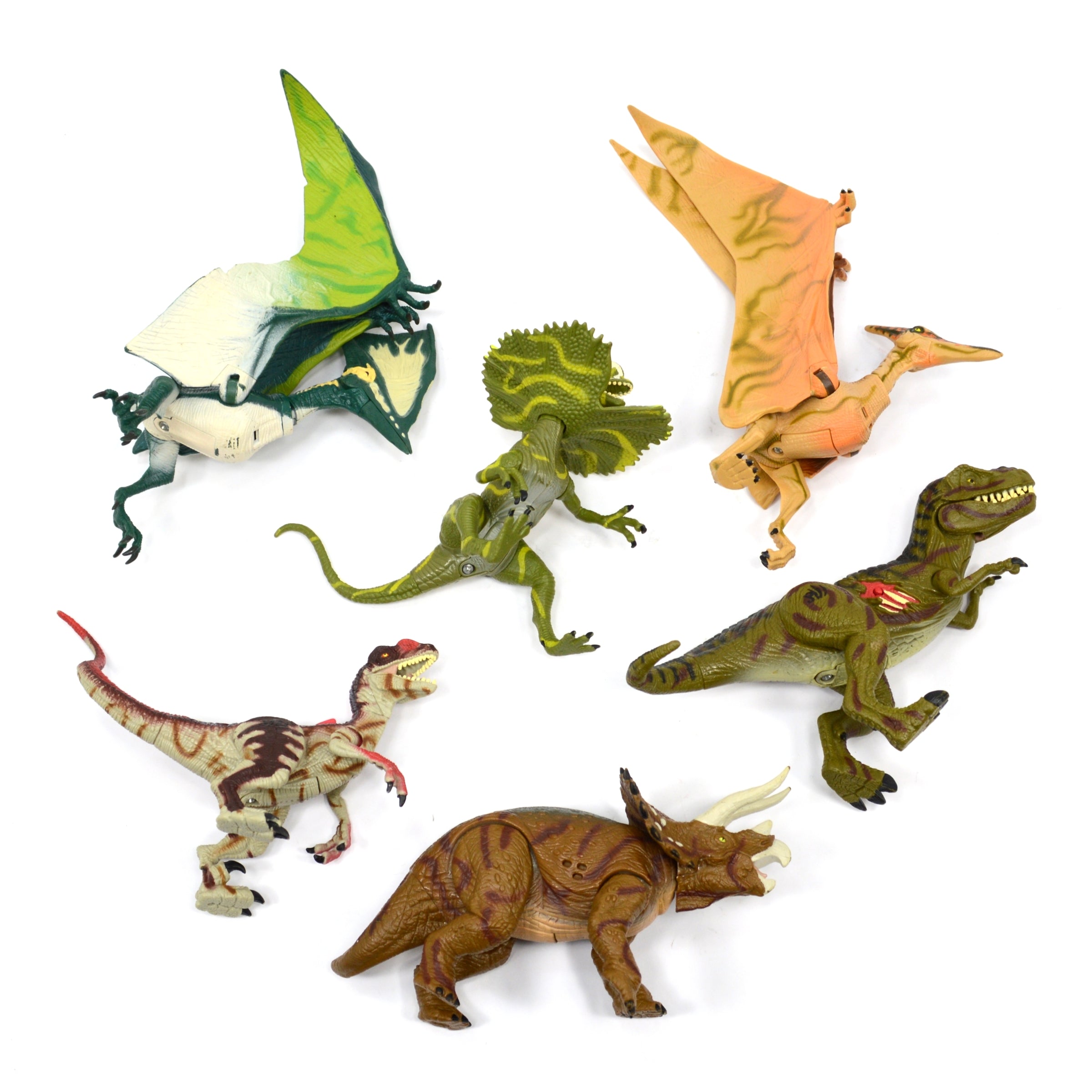 JURASSIC PARK III Toy Dinosaur Figures Set of 6 - T-Rex vs Raptor Action Figures for Kids, Collectors & Dinosaur Lovers | Perfect for Playtime, Display & Jurassic Park Themed Parties