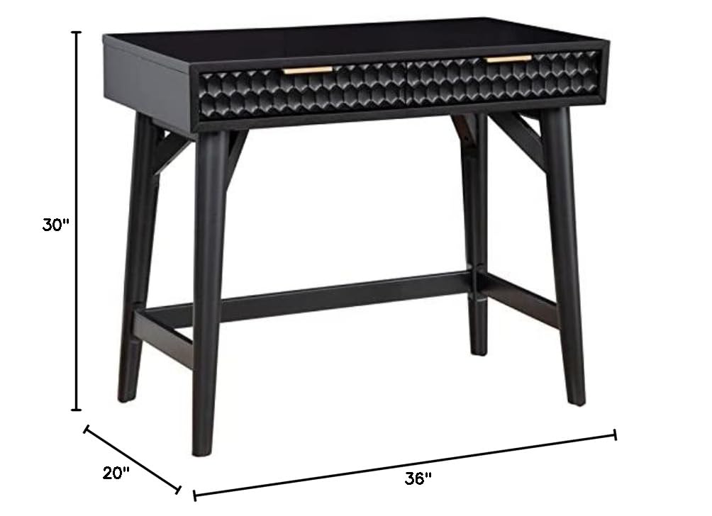Black Pearl Mini Desk - Compact Home Office & Study Table