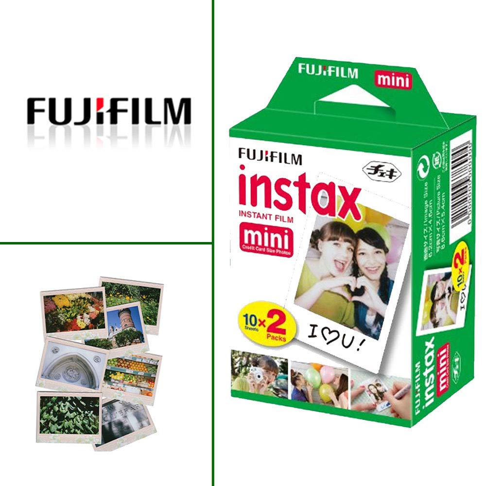 Fujifilm Instax Mini 11 Instant Camera Bundle - Blush Pink with Twin Pack Film, Rainbow Film, Protective Case & Travel Stickers | Perfect for Travel, Parties, Weddings & DIY Scrapbooking