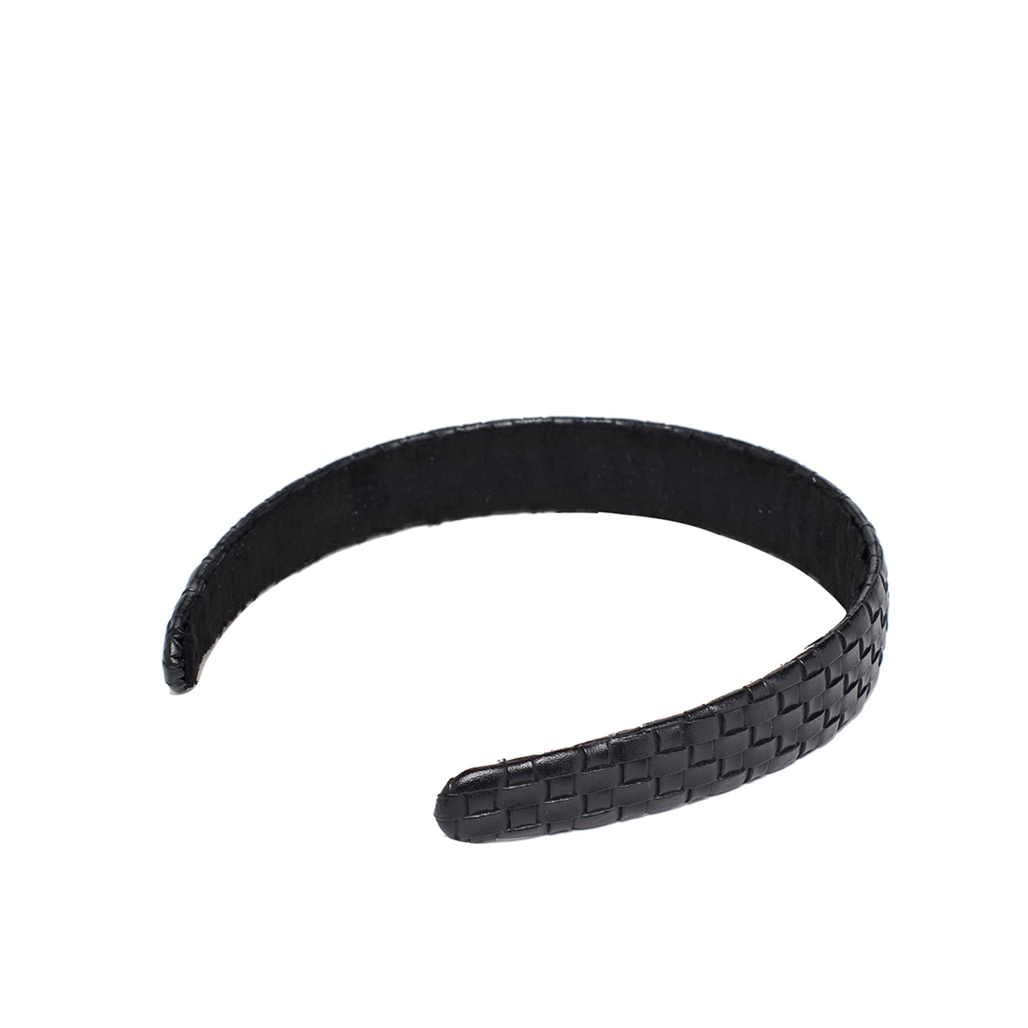Stylish Embossed Woven Vegan Leather Headband for Women - Fashion Hair Accessory for Workouts, Yoga, and Everyday Wear
