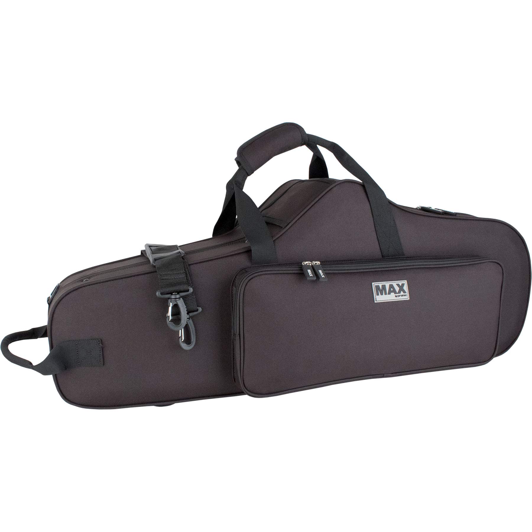 Protec MX305CT Max Tenor Saxophone Case with Adjustable Backpack Straps - Lightweight Durable Black Sax Case for Professional Musicians | Perfect for School Bands, Jazz Performances & Travel