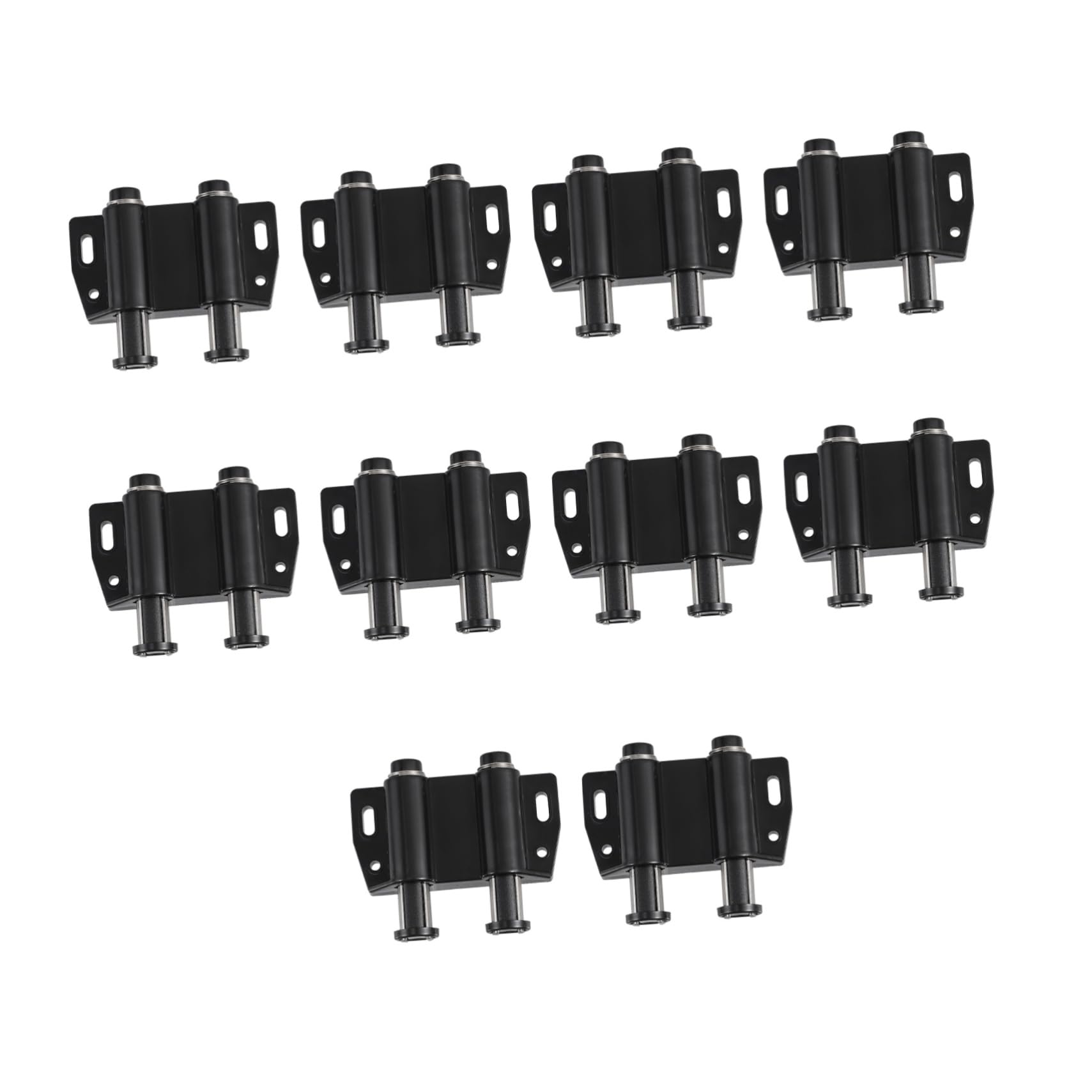 DOITOOL 10-Pack Magnetic Cabinet Door Latches - Double Suction Self-Closing Magnets for Kitchen, Wardrobe & Furniture - Heavy Duty Nylon Head Auto-Loading Device (Perfect for Baby Proofing & Organizing)