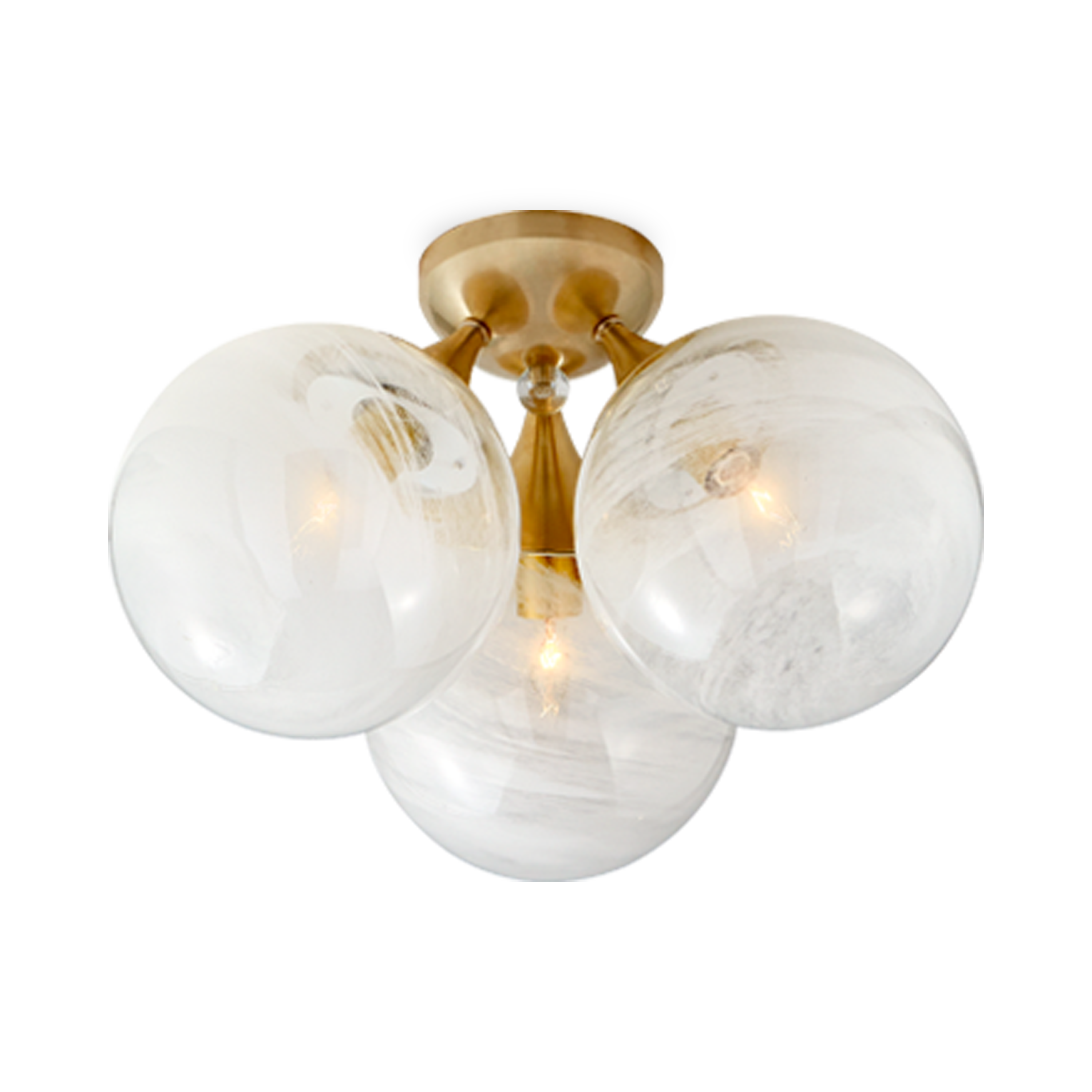 Cristol Triple Flushmount Ceiling Light - Modern 3-Light Fixture for Bedroom, Kitchen & Hallway Lighting - Energy Efficient LED Compatible