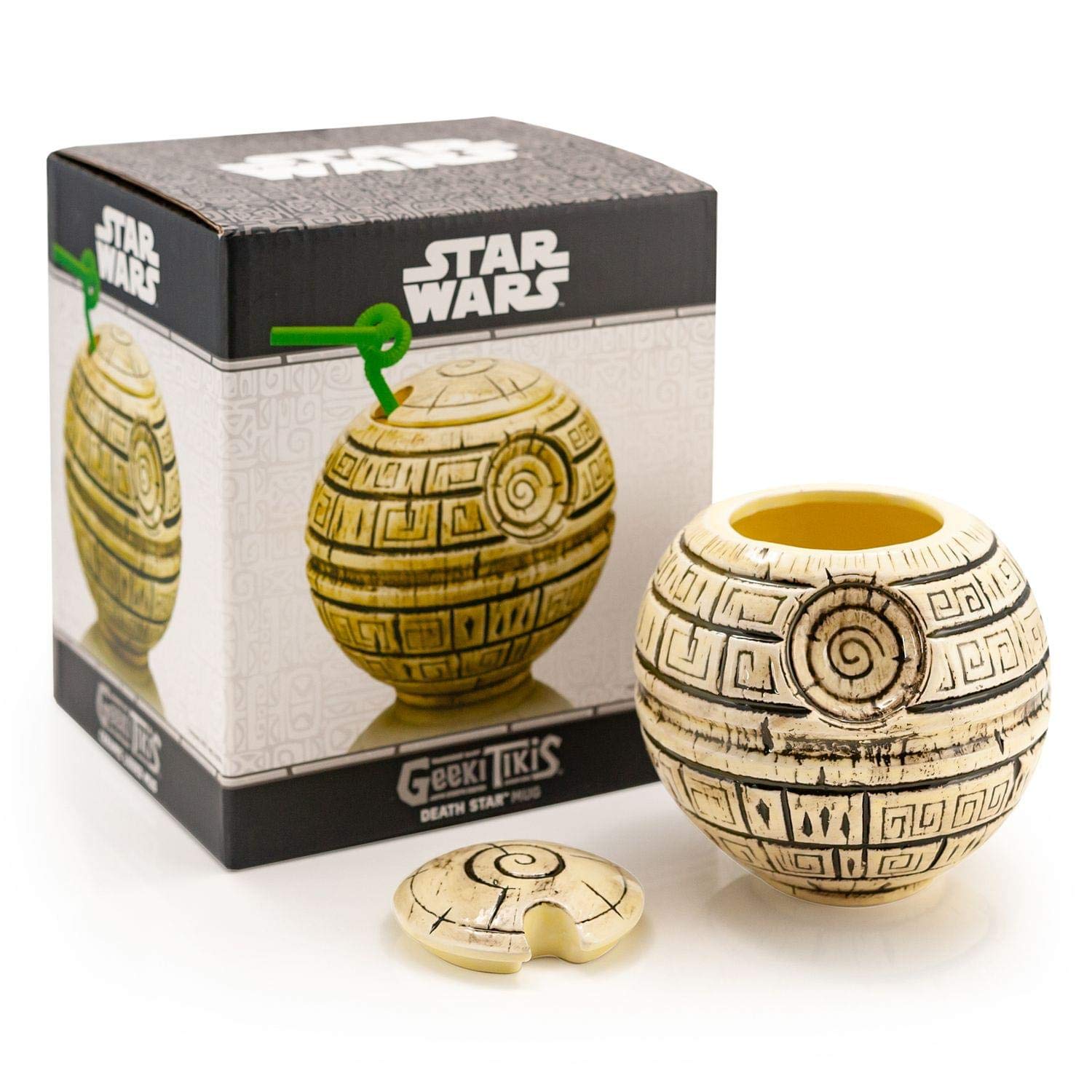 Geeki Tikis Star Wars Death Star Ceramic Coffee Mug - 24oz Large Capacity for Hot & Cold Drinks - Perfect for Home, Office & Gift Giving