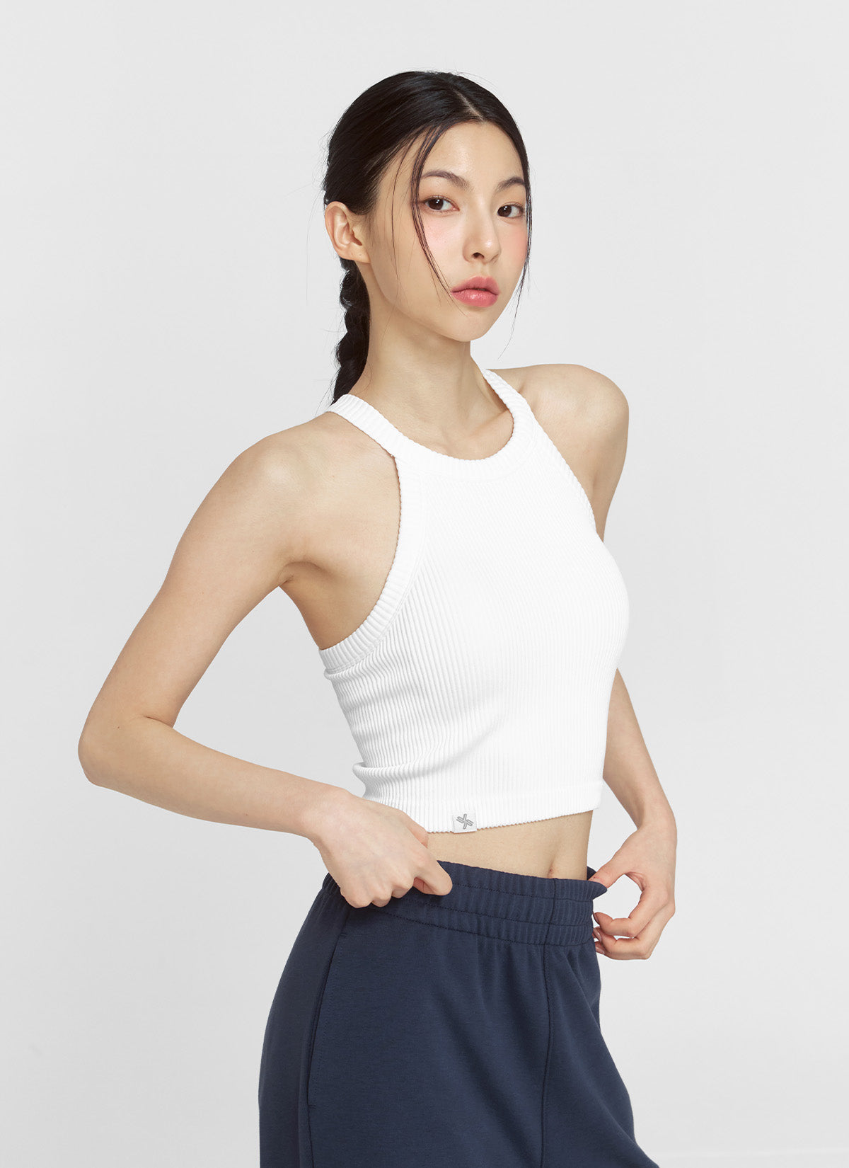 Stylish Ribbed Seamless Halter Neck Crop Top for Women | Trendy Summer Fashion | Perfect for Beach, Party & Casual Outfits