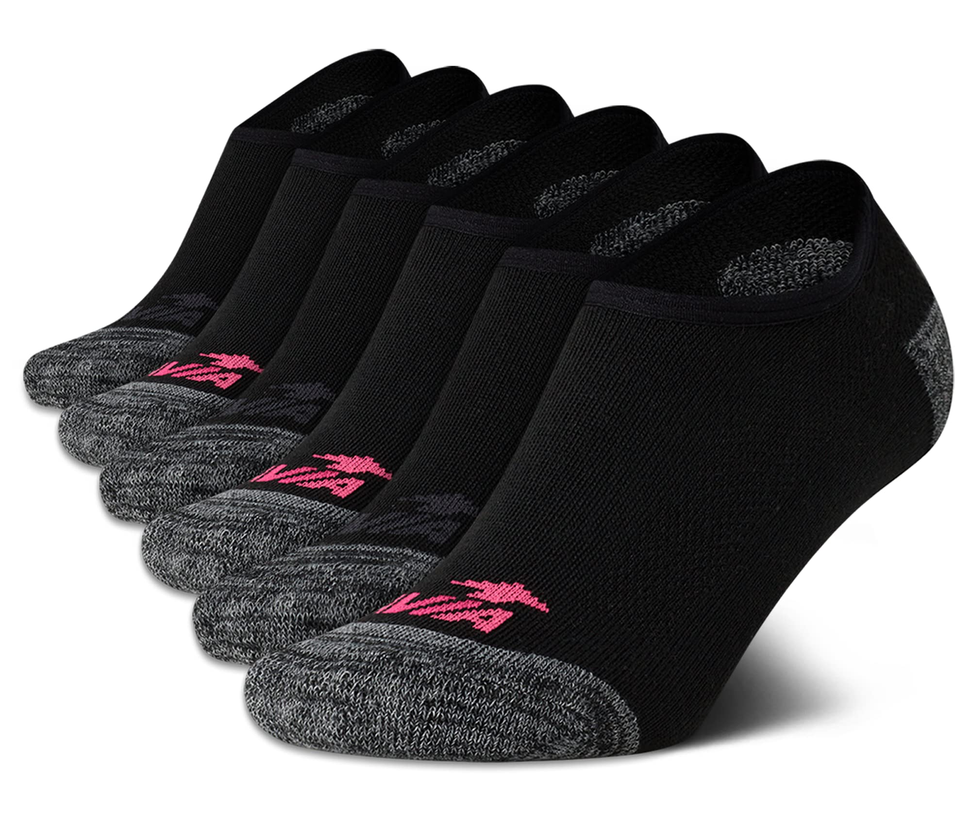 Avia Women's No Show Socks 6-Pack - Breathable Cushioned Liner Socks for Running, Sneakers & Casual Wear | Anti-Slip Comfort for All-Day Wear
