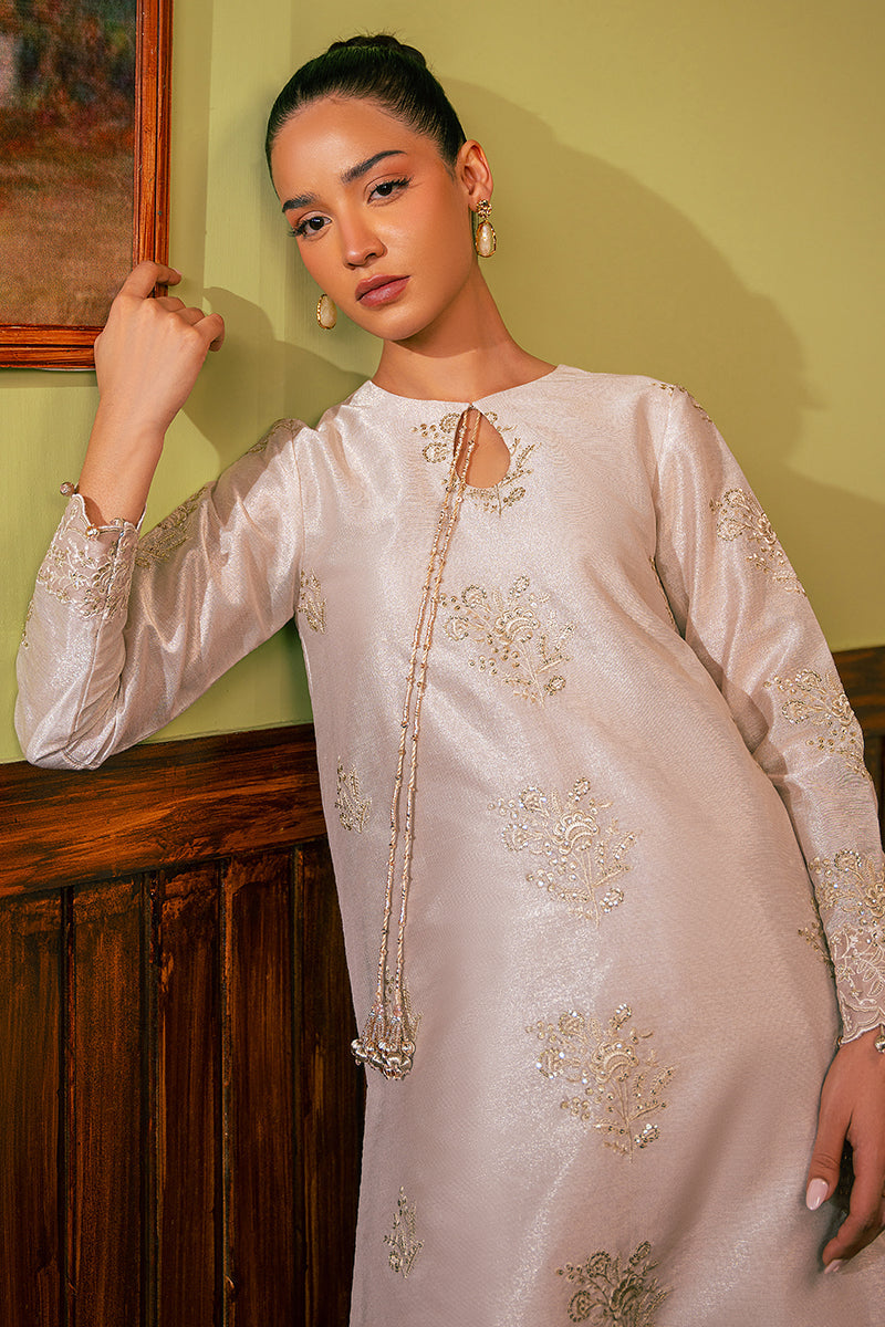 MISTY DOVE 4 Piece Embroidered Zari Suit Set - Traditional Indian Ethnic Wear for Women - Perfect for Weddings, Festivals & Special Occasions