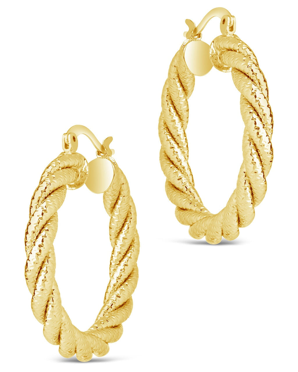 Cerys Statement Woven Hoop Earrings for Women - Boho Chic Gold-Tone Jewelry - Perfect for Parties, Weddings & Everyday Wear
