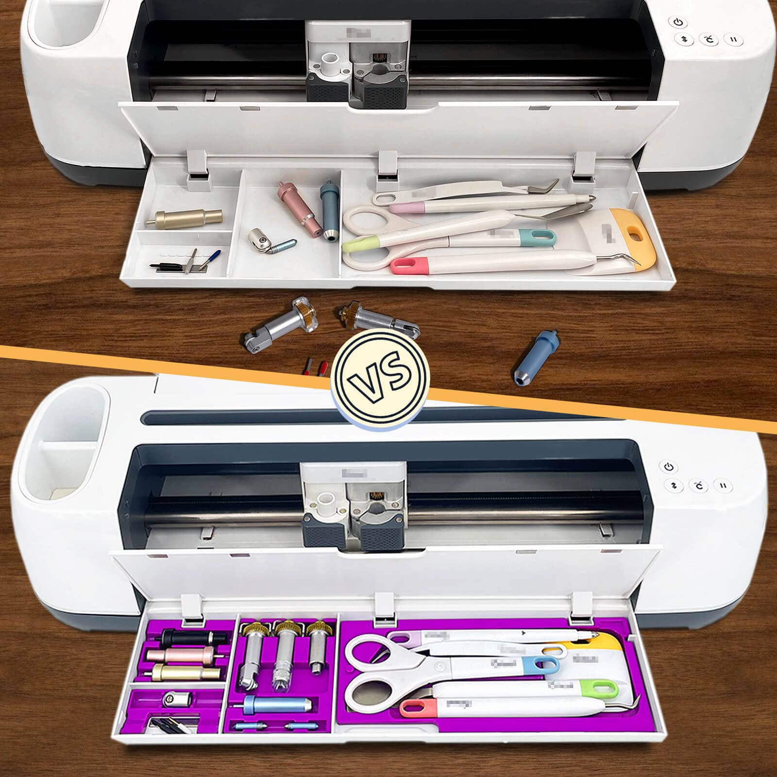 Cricut Maker 3 & Maker Tool Storage Organizer - Purple Drawer Insert for Weeding Tools, Blades & Accessories | Perfect for Craft Room Organization & DIY Projects