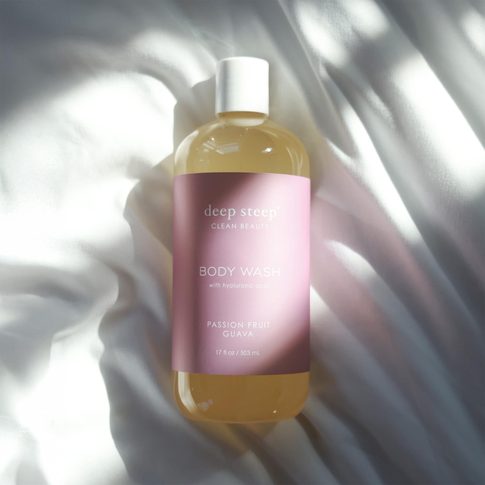 Deep Steep Body Wash - Passion Fruit Guava Scent, 17oz | Moisturizing & Hydrating Shower Gel for Dry Skin | Perfect for Daily Use & Spa Day at Home