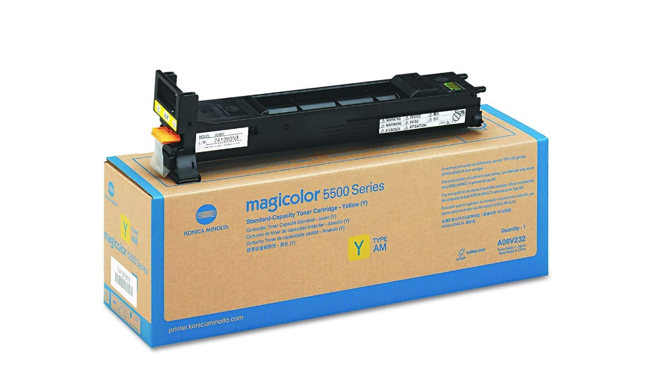 Konica Minolta A06v232 Yellow Laser Printer Toner Cartridge - 6000 Page Yield | High-Quality Professional Printing for Office & Home Use | Compatible with Konica Minolta Bizhub Printers