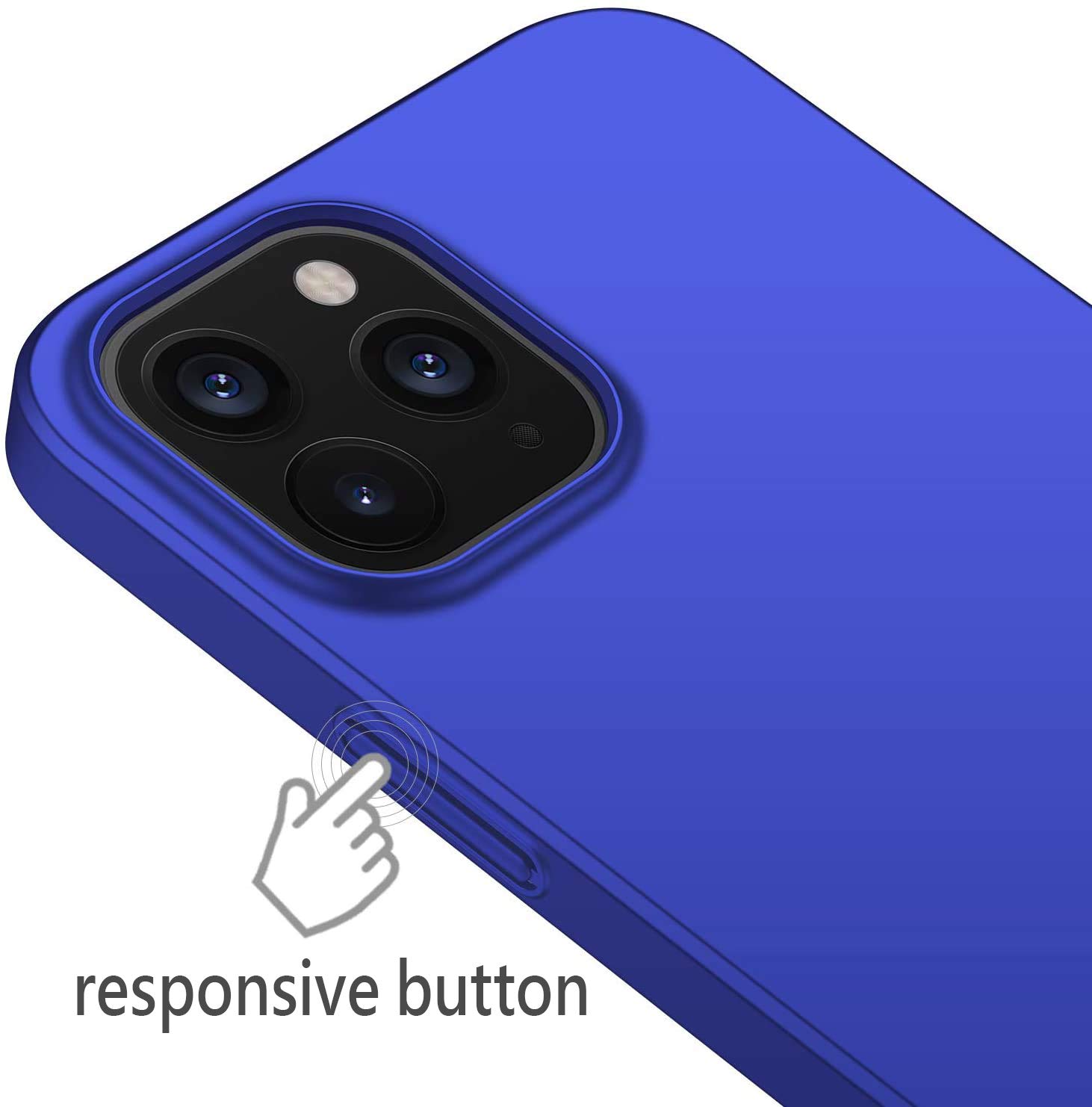 Slim Protective Case for iPhone 12 Mini - Shockproof, Scratch-Resistant, Anti-Slip Matte Hard Cover | Premium PC Material | Perfect for Everyday Use, Travel & Outdoor Activities (Blue)