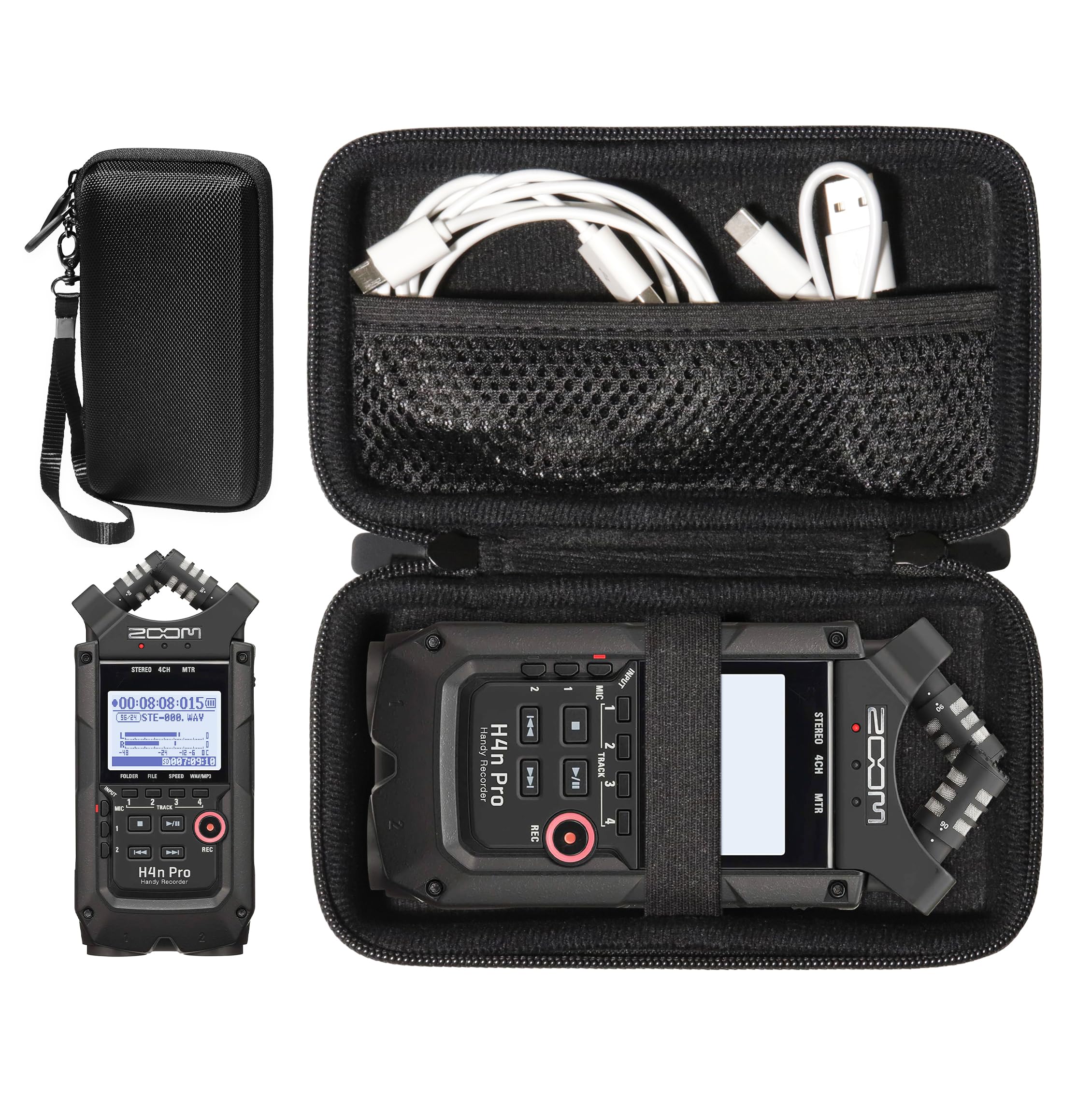 Zoom H4n Pro 4-Track Portable Recorder Case - Durable Protective Cover for Zoom H4n Pro Audio Recorder | Perfect for Field Recording, Podcasting & Music Production