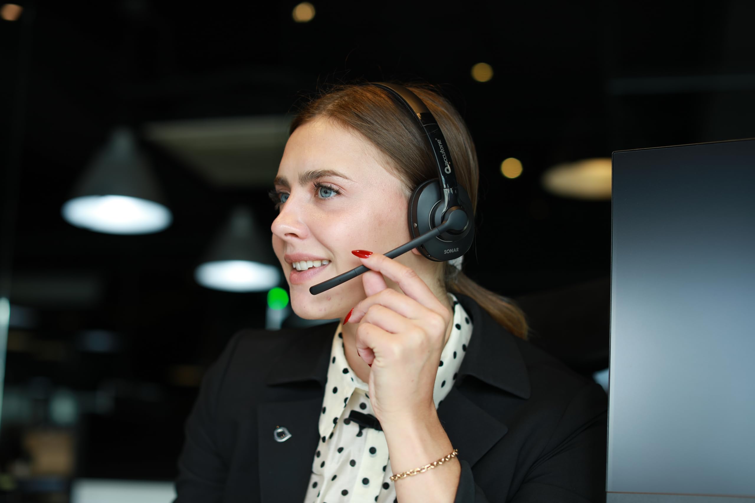 Sonar 60 Dual Bluetooth & USB Wired Headset - Noise Cancelling Mic, Long Battery Life for PC, Mac & Smartphones | Compatible with MS Teams, Skype, Zoom | Perfect for Remote Work, Online Meetings & Gaming