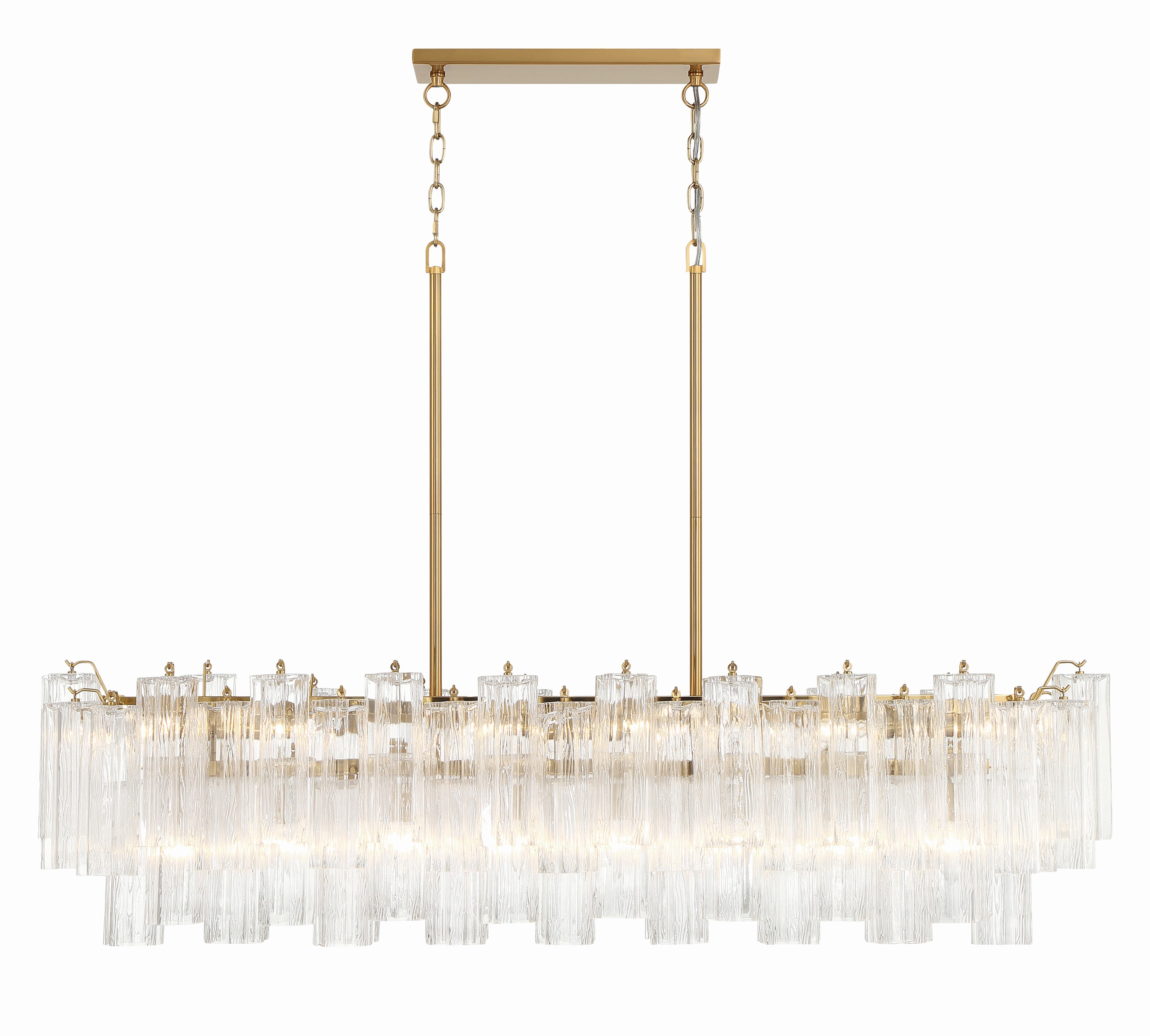 Modern Tronchi Linear Chandelier - Sleek Minimalist LED Pendant Light Fixture for Dining Room, Kitchen Island, Living Room & Bedroom Lighting